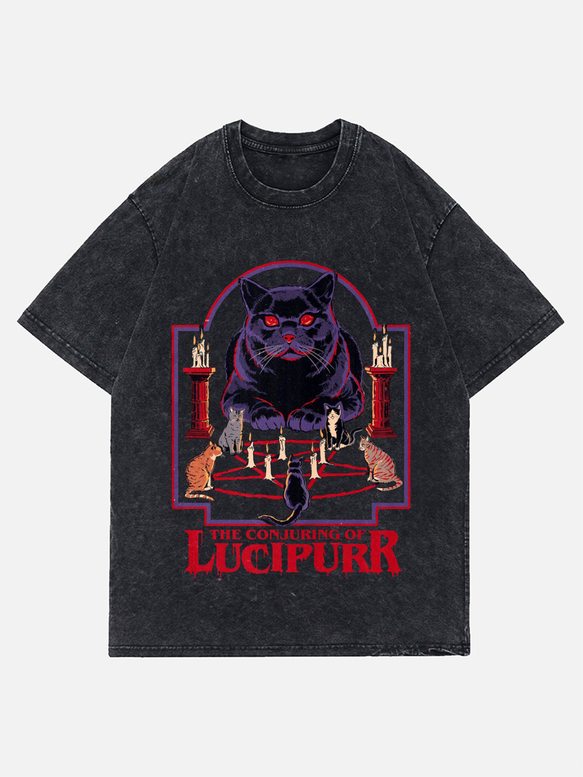 The Conjuring of Lucipurr Wash Denim T-Shirt