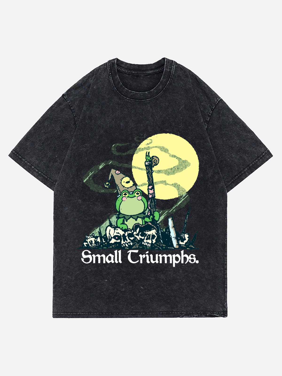 Small Criumpbs Unisex Vintage Wash Denim T-Shirts 