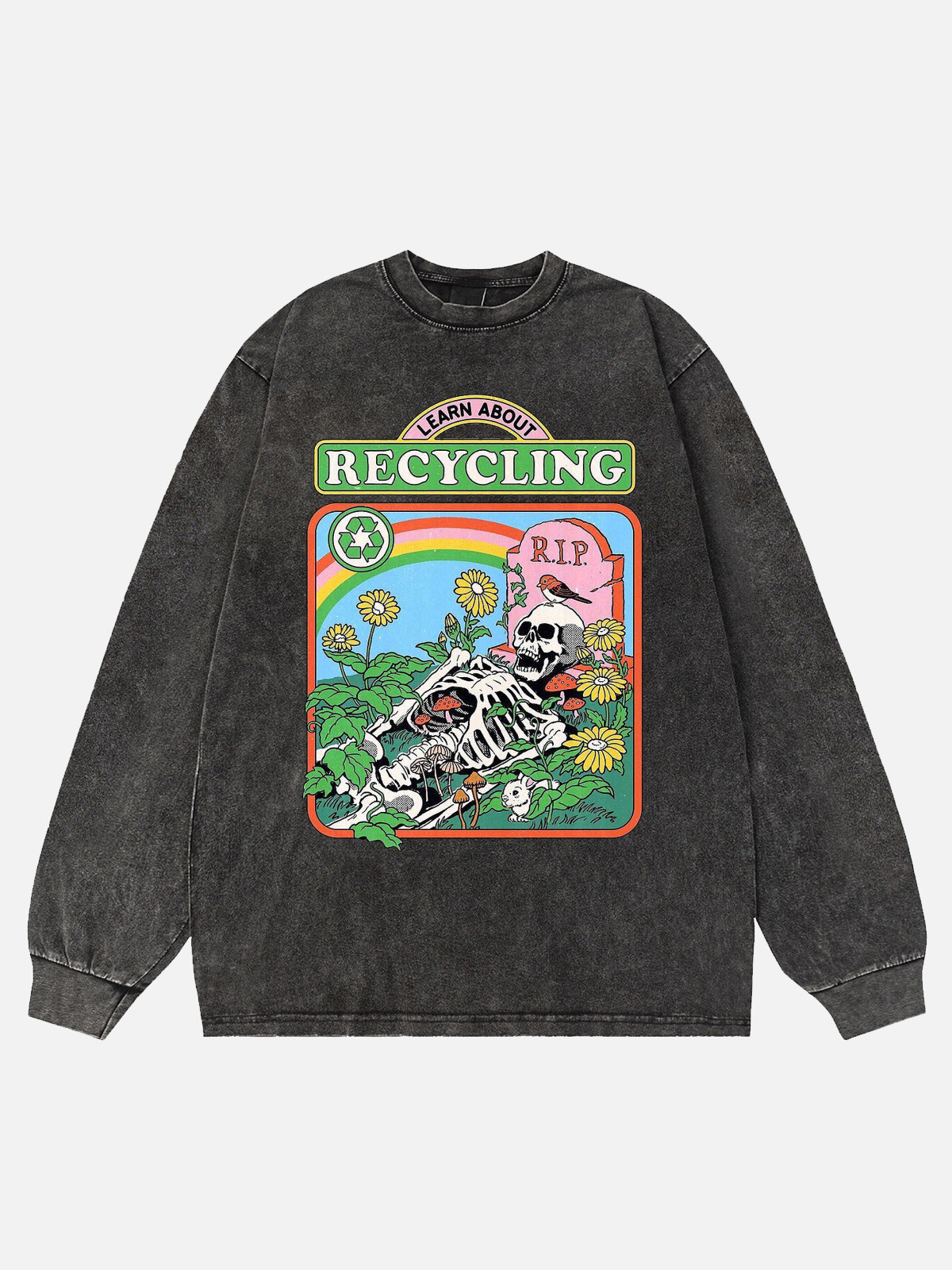 Learn About Recycling Washed Long Sleeve T-Shirt