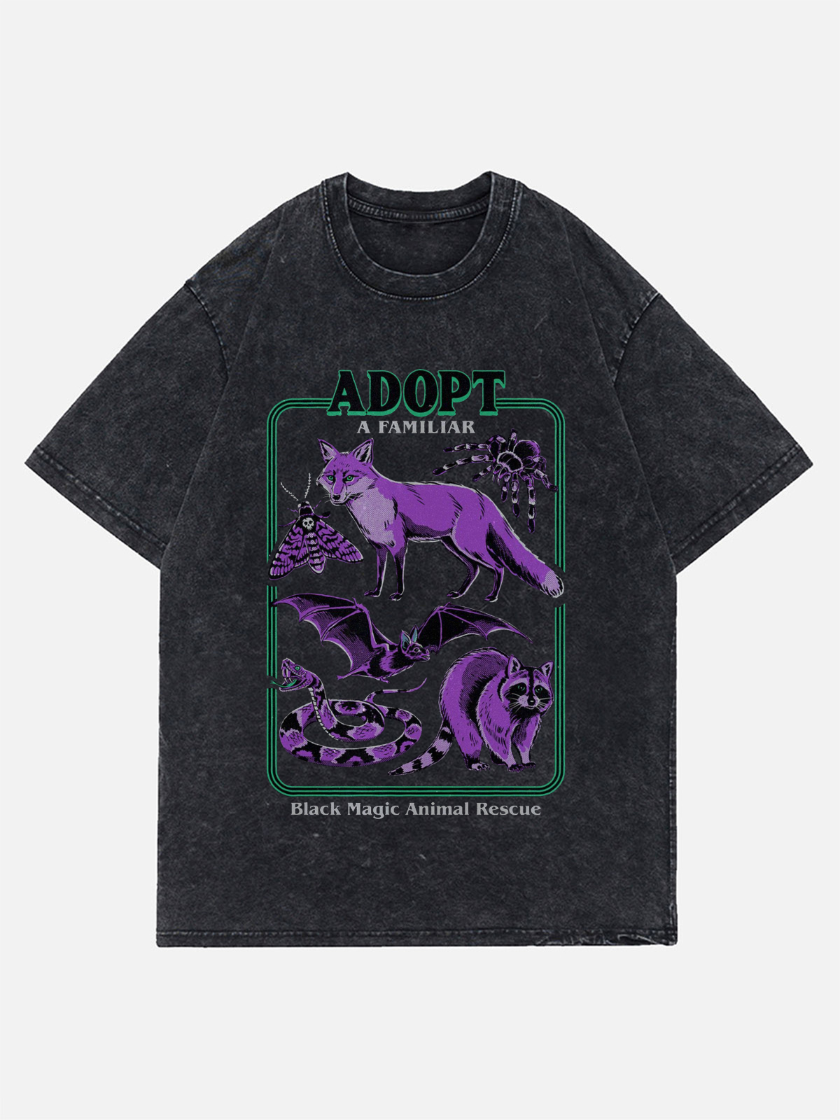 Adopt A Familiar Part 2 Unisex Vintage Print Wash T-Shirt