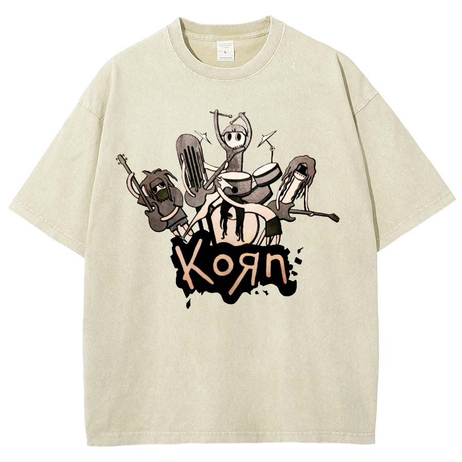 Korn Band Washed T-shirt
