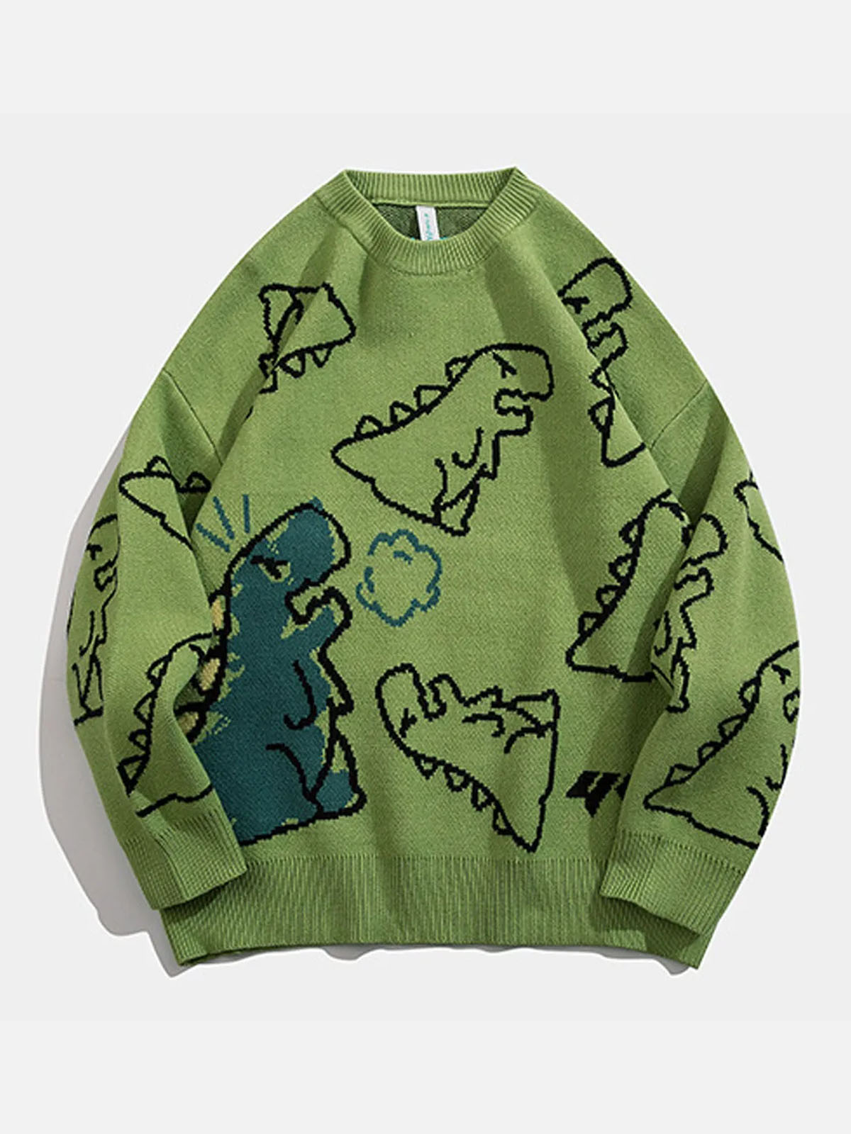 The Cartoon Dinosaur Printed Sweater