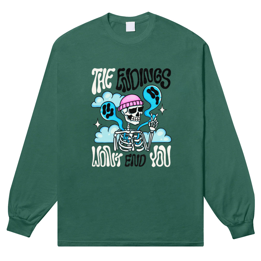The endings won’t end you-Vintage Washed Longsleeve Tee