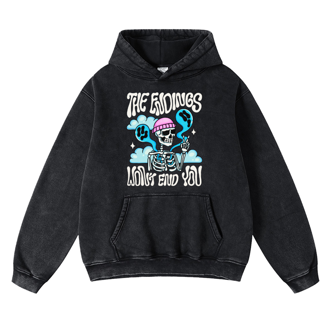 The Endings Won't End You Upgraded Vintage Washed Hoodie
