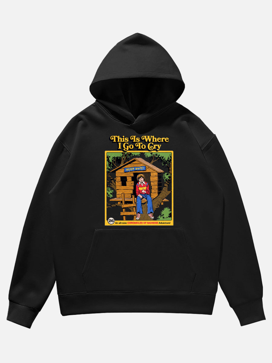 This Is Where I Go To Gry Unisex Basic Printed Hoodie