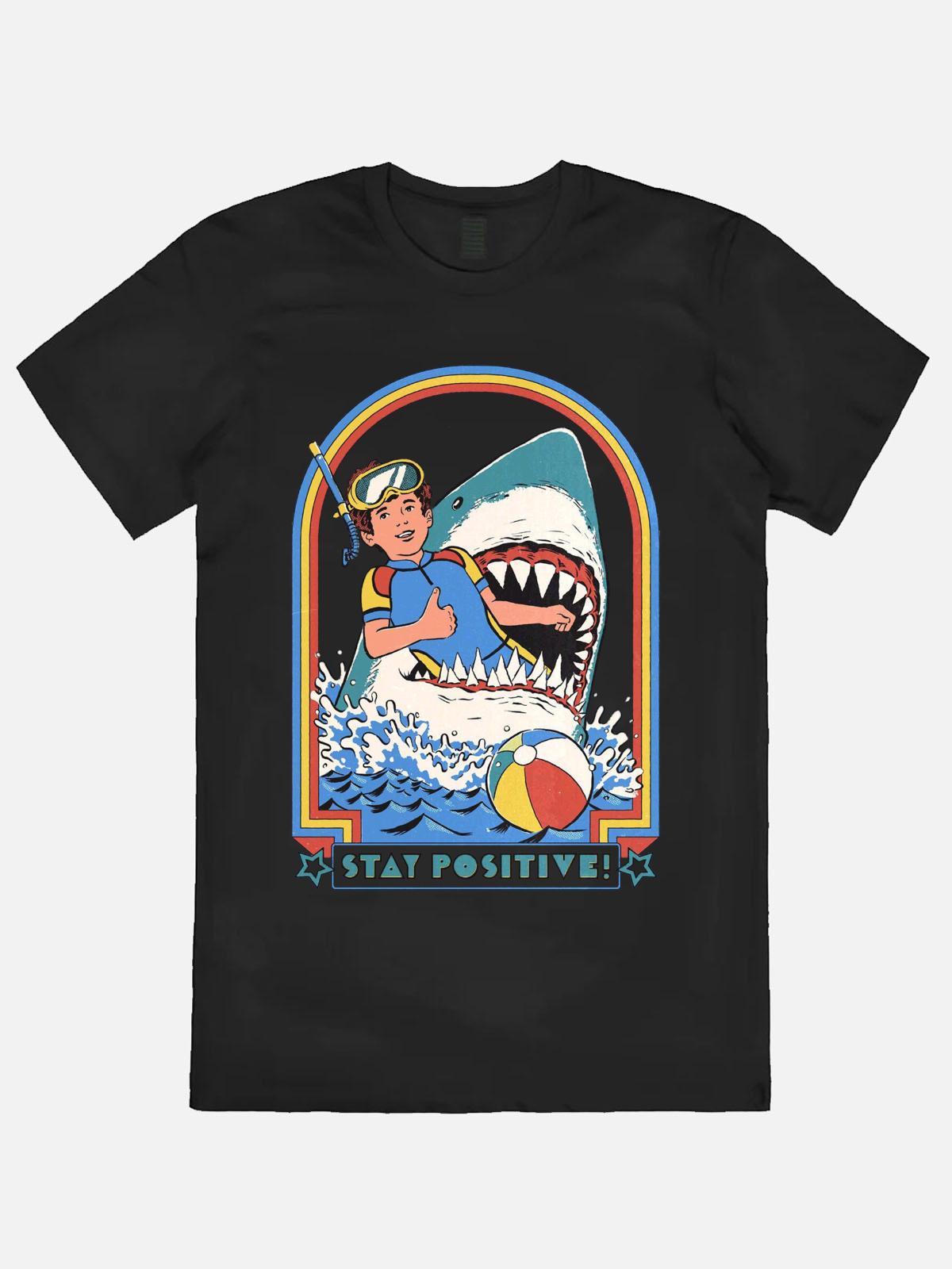Stay Positive Casual Printed T-shirt
