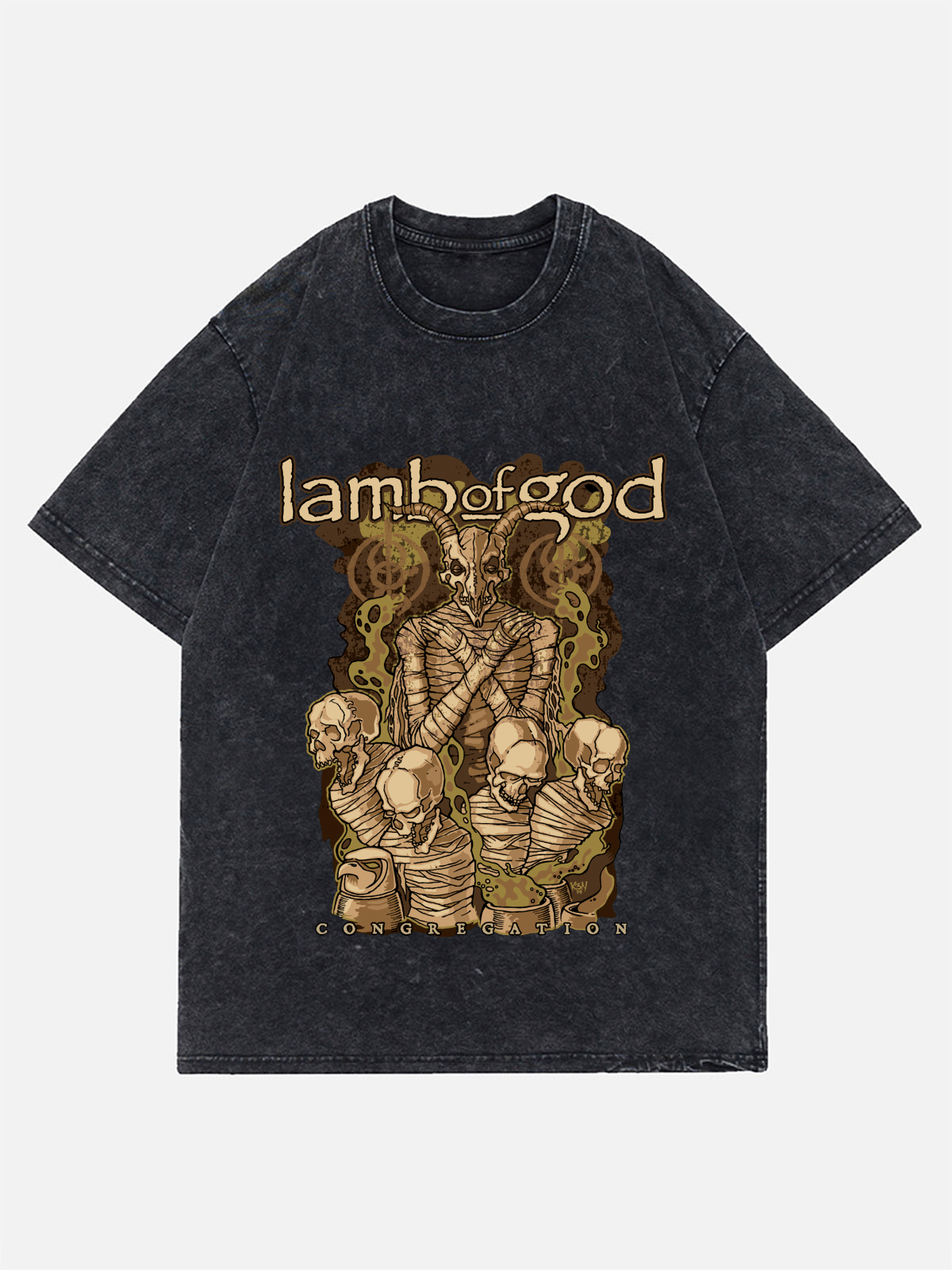 Lamb Of God Wash Denim T-Shirt