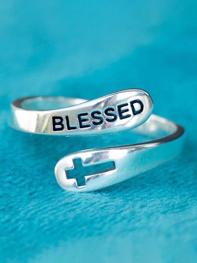 BLESSED CROSS FAITH RING