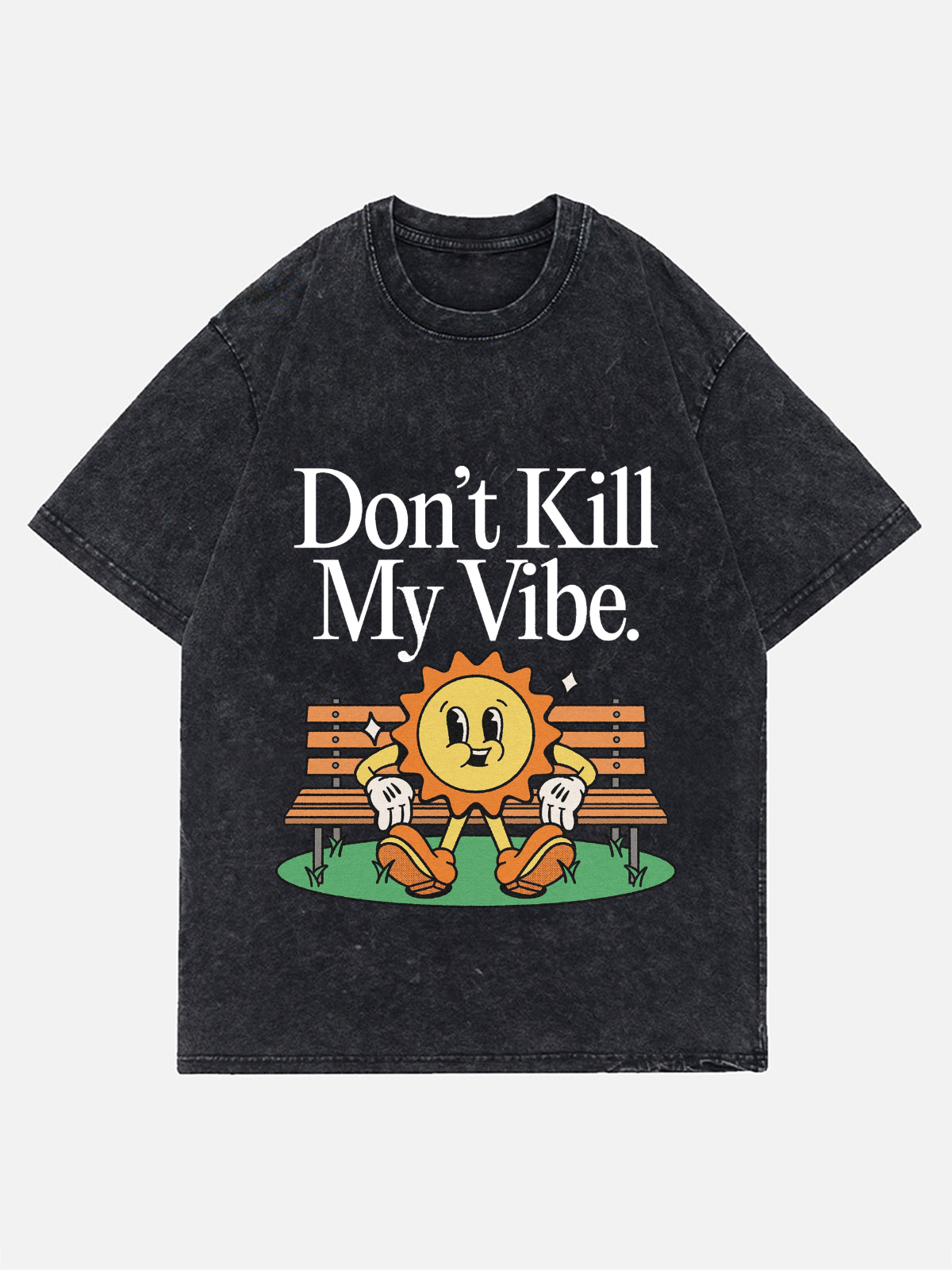 Don't Kill My Vibe Wash Denim T-Shirt 