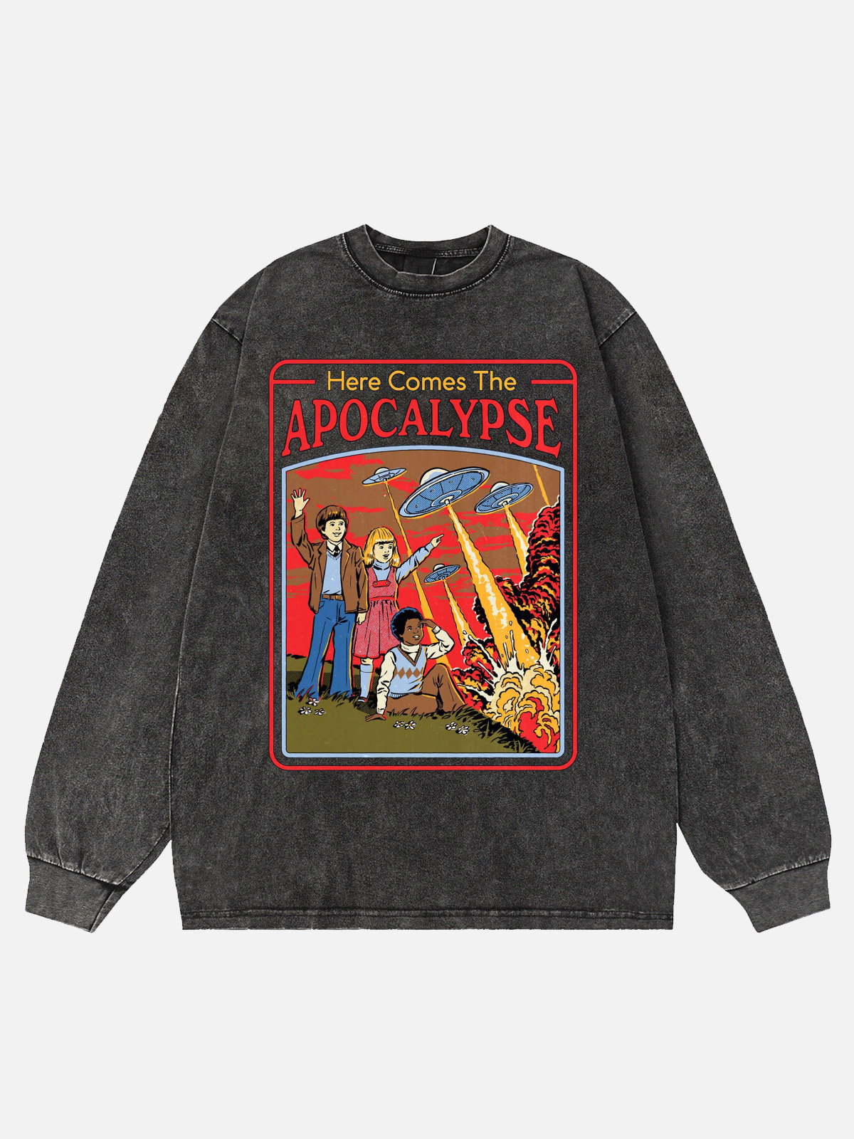 Here Come The Apocalypse Washed Long Sleeve T-Shirt