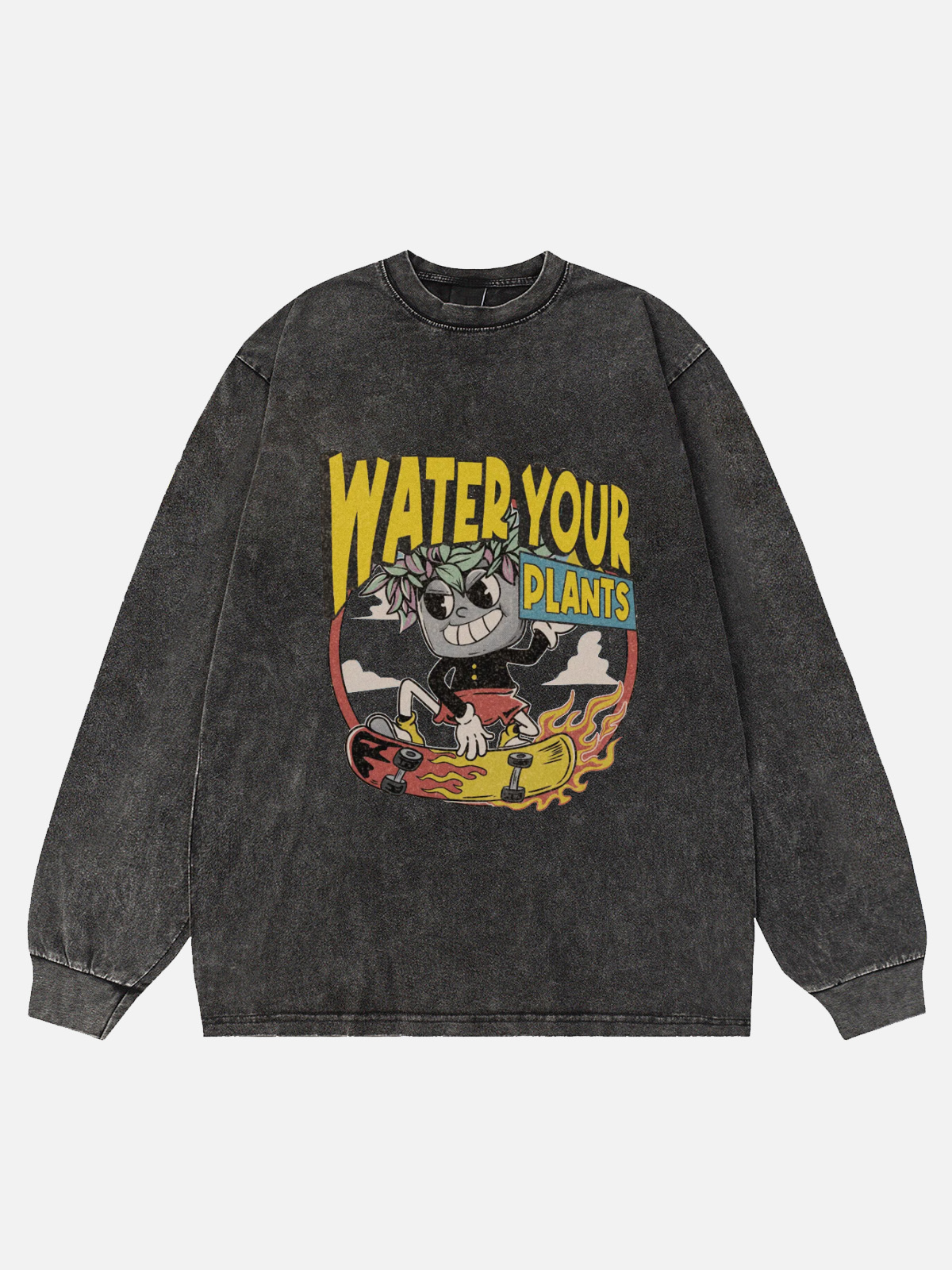 Water Your Plants Washed Long Sleeve T-Shirt