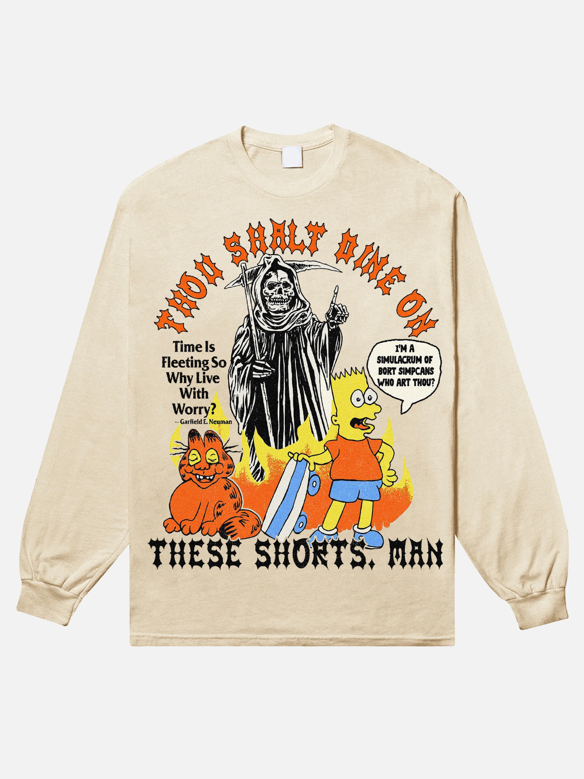 Thou Shalt Dine On These Shorts Man Long Sleeve T-Shirt