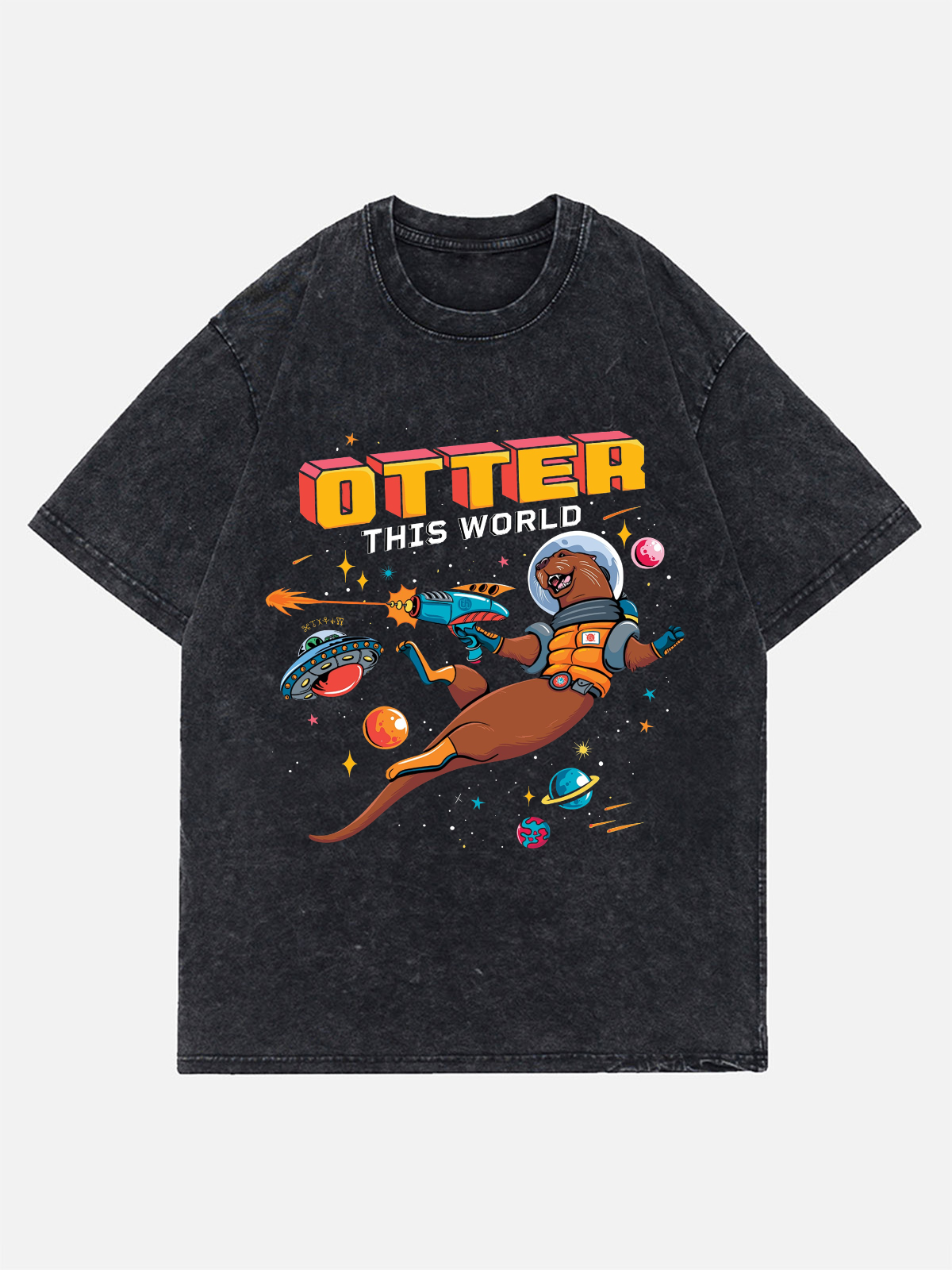 Otter Universe Unisex Wash Denim T-Shirts