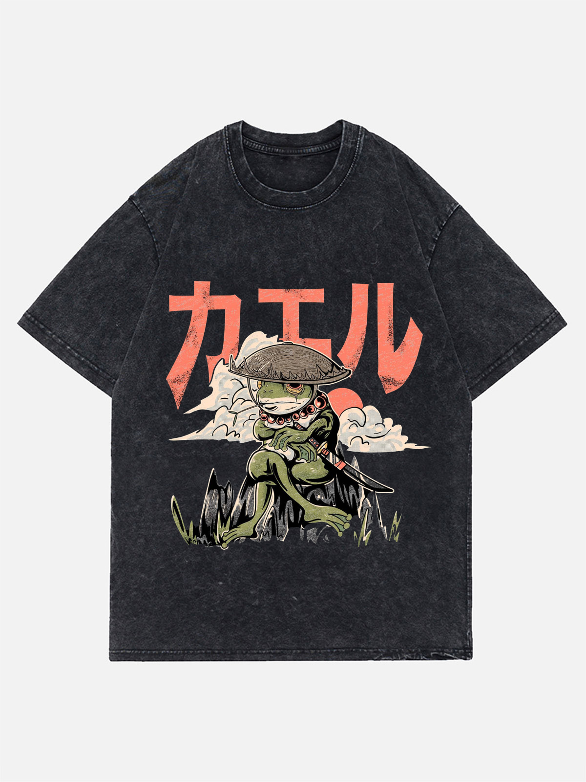 Frog Ninja Unisex Wash Denim T-Shirt
