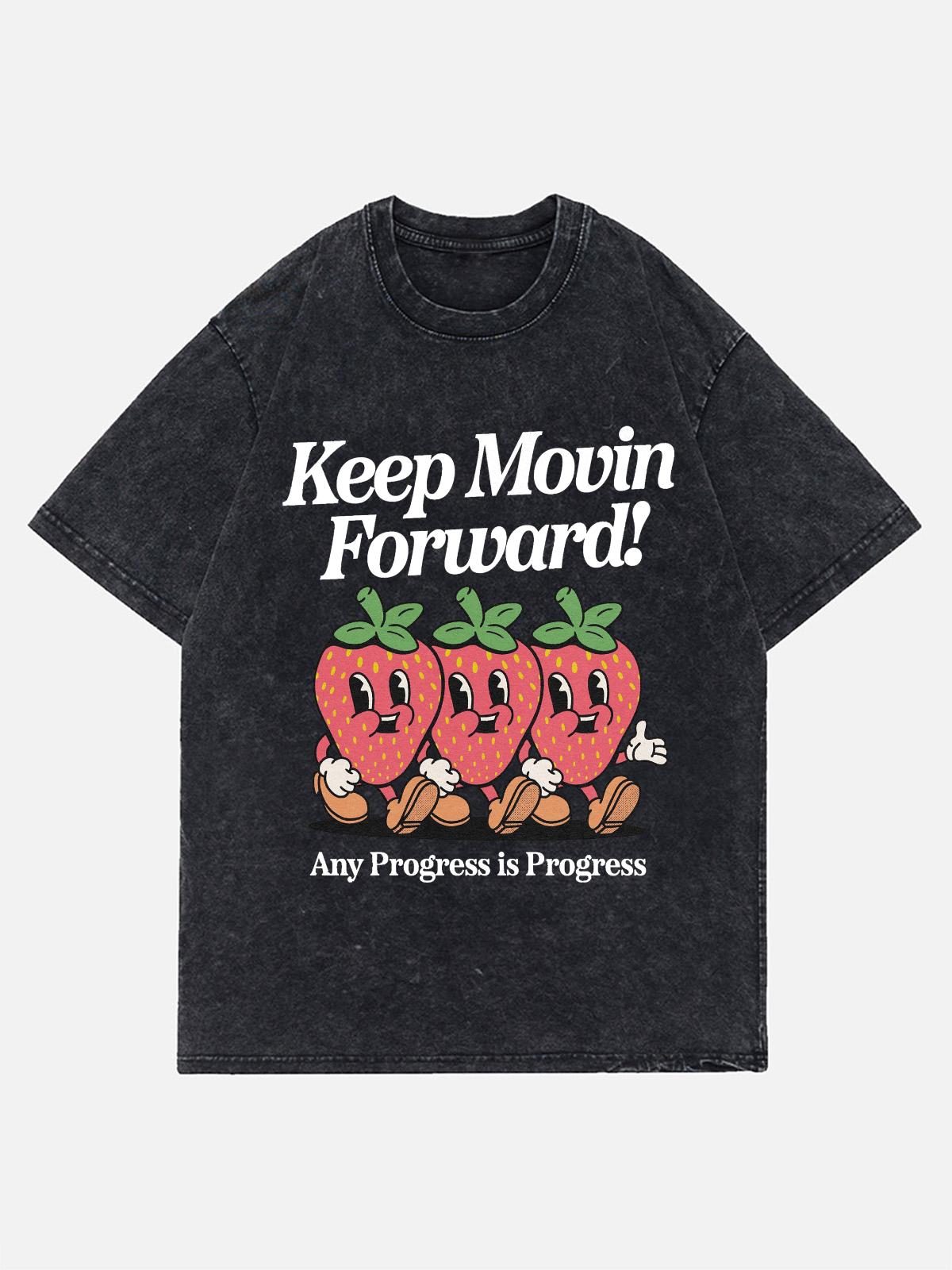 Any Progress Is Progress Wash Denim T-Shirt