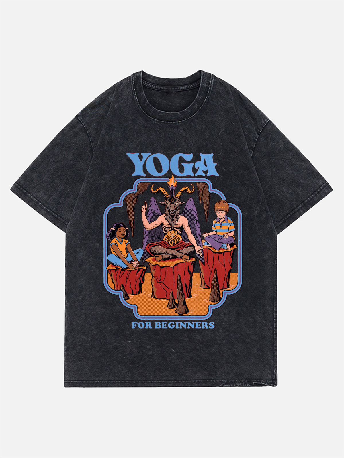 Yoga For Beginners Unisex Wash Denim T-Shirt
