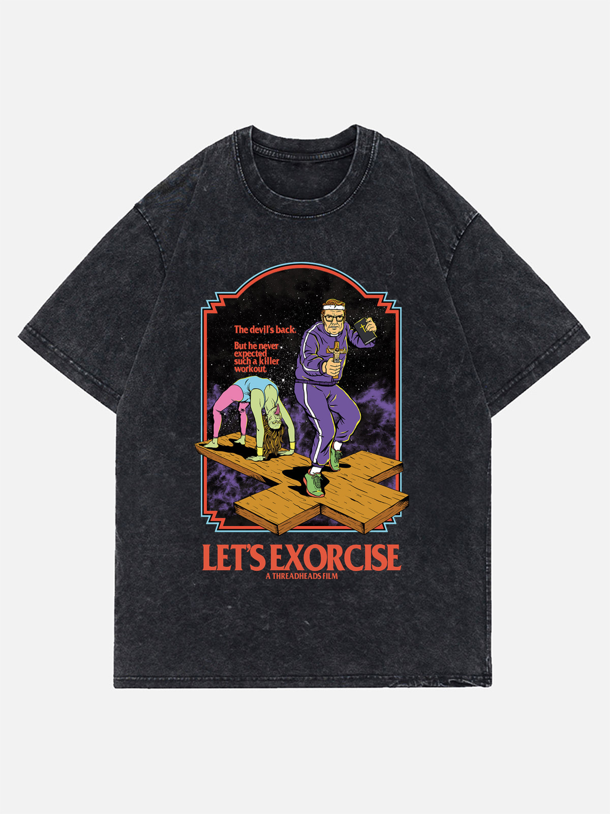 Let's Exorcise Wash Denim T-Shirt