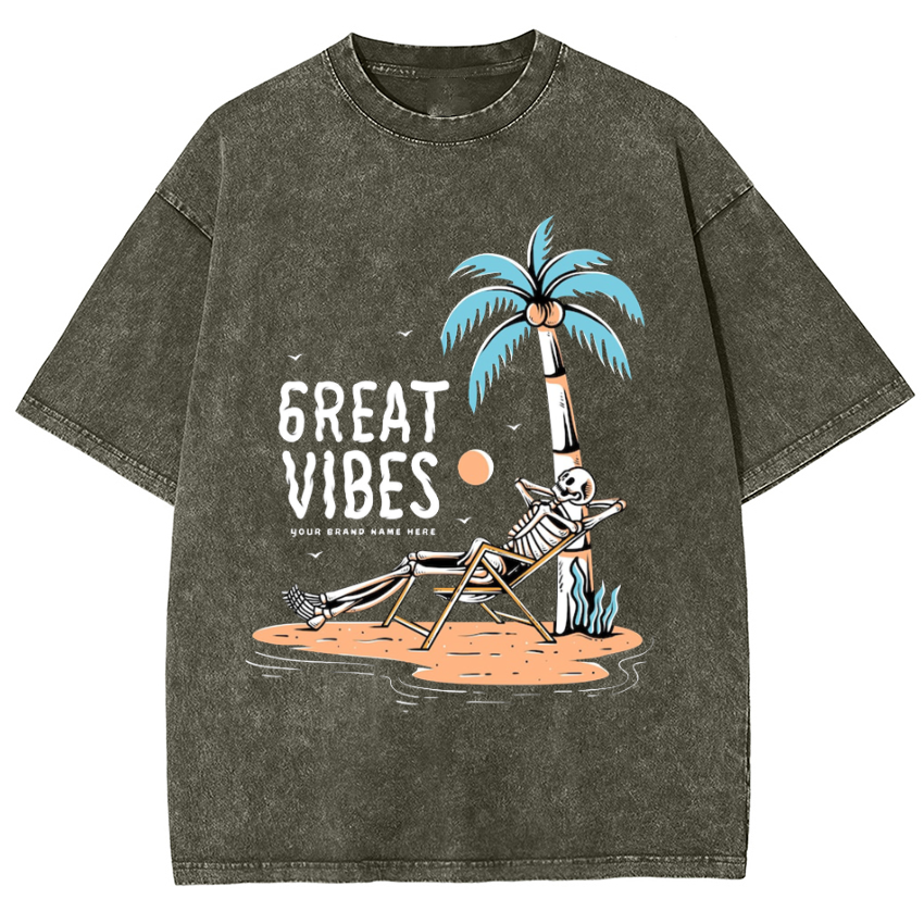 Beat Vibes Your Brand Name Here Vintage Snowflake Washed T-Shirt