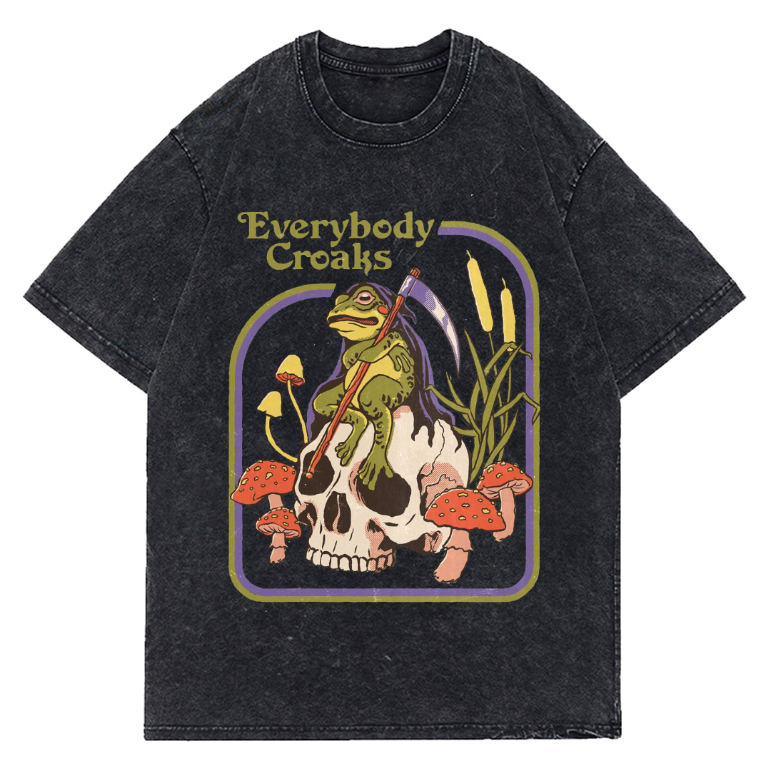 Everybody Croaks Casual Print T-shirt