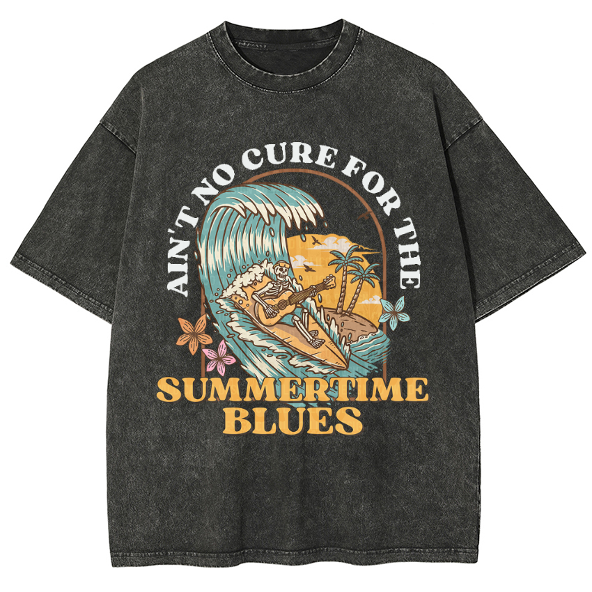 Ain't Cure For The Summertime Blues Vintage Snowflake Washed T-Shirt