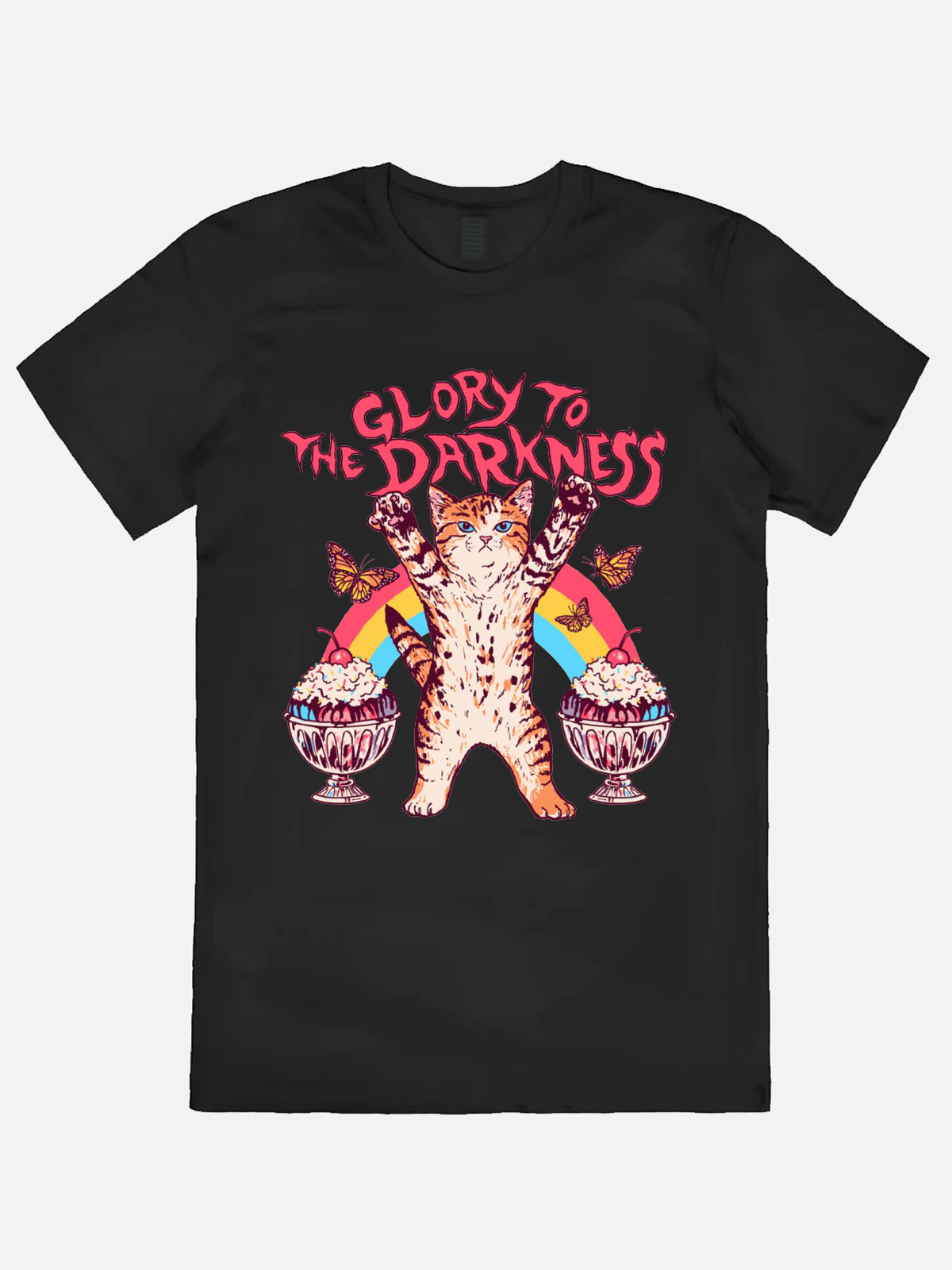 Glory To The Darkness Casual Printed Cotton T-shirt