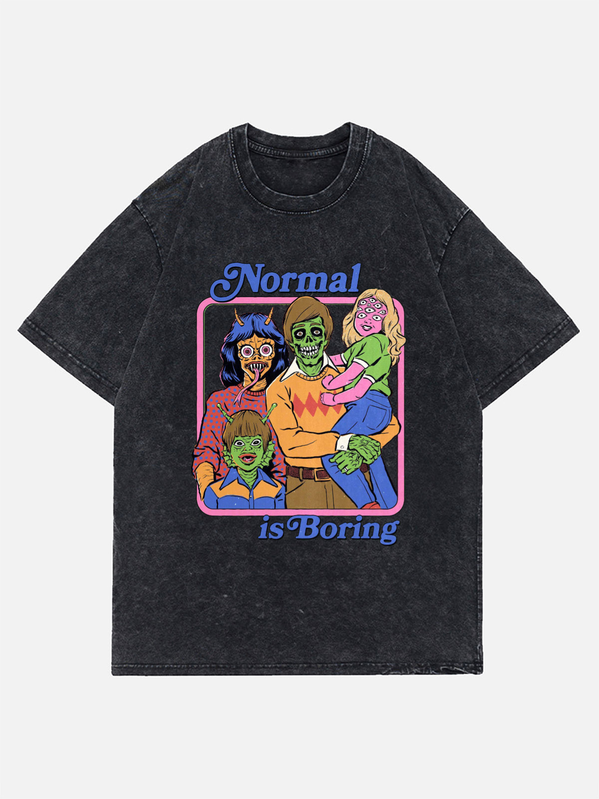 Normal Is Boring Wash Denim T-Shirt
