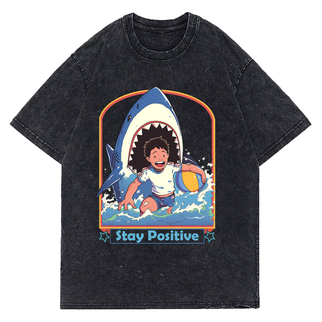 Stay Positive Vintage Washed Tee