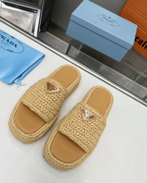 prada woven slippers