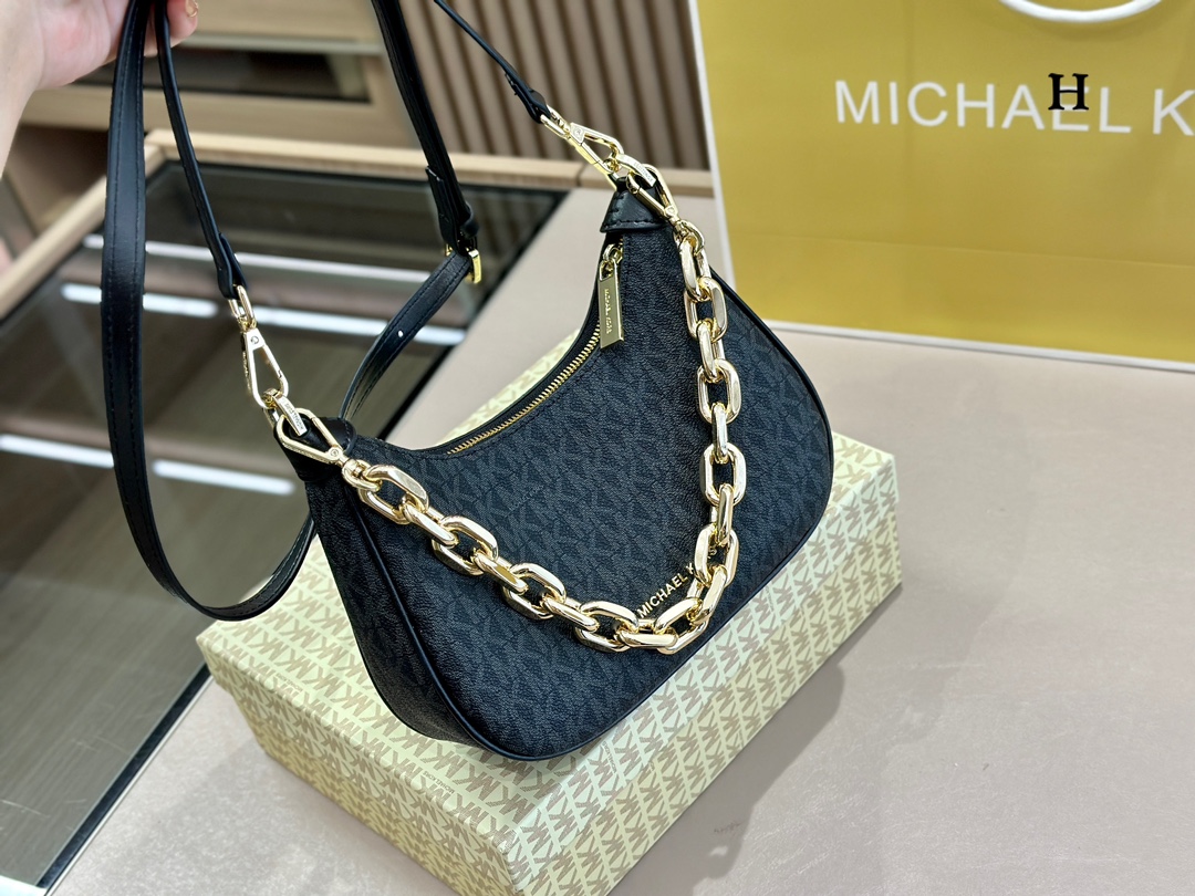 MK Crescent Bag Metal Chain