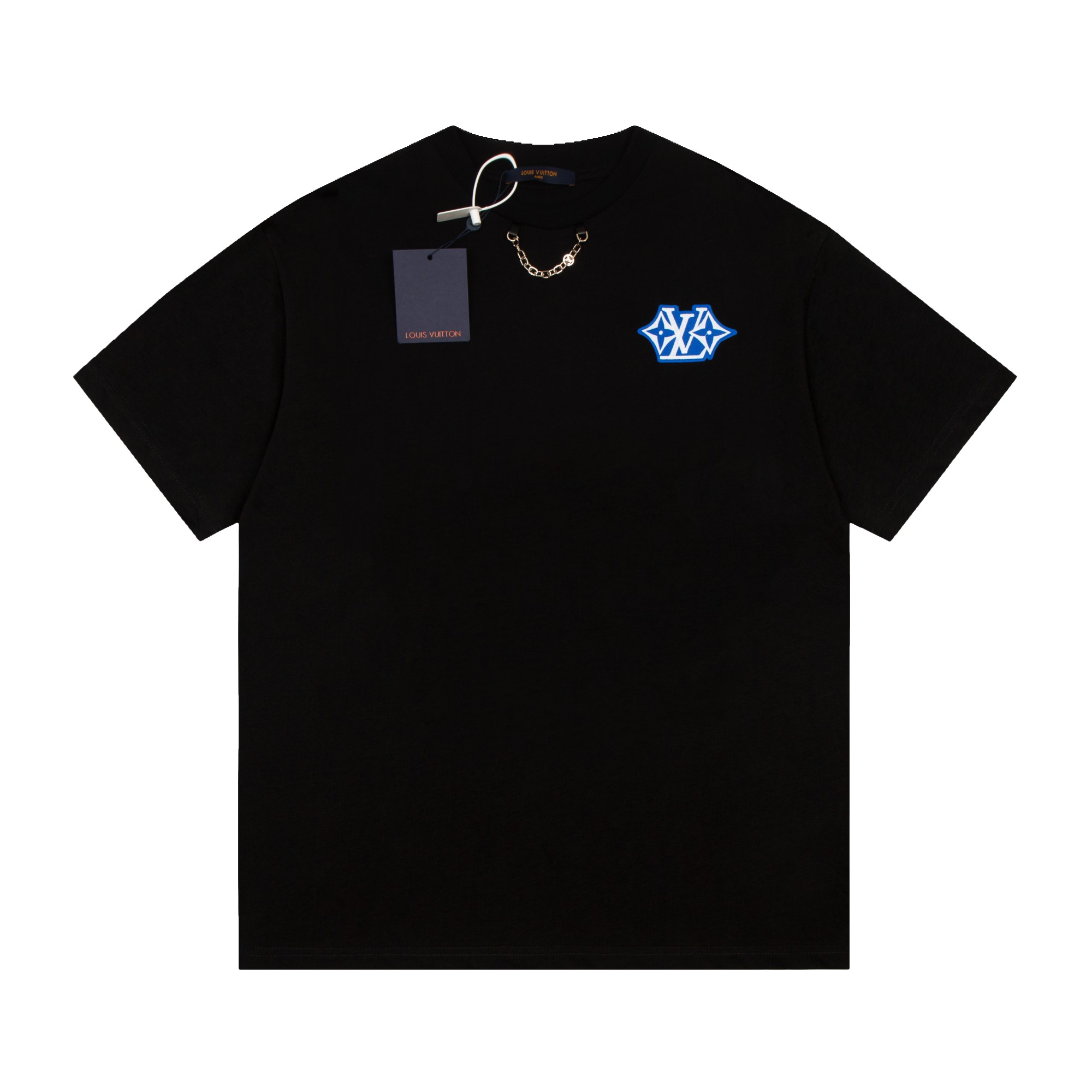 LV Louis Vuitton Resort Summer Chain Embroidery Short Sleeve T-shirt