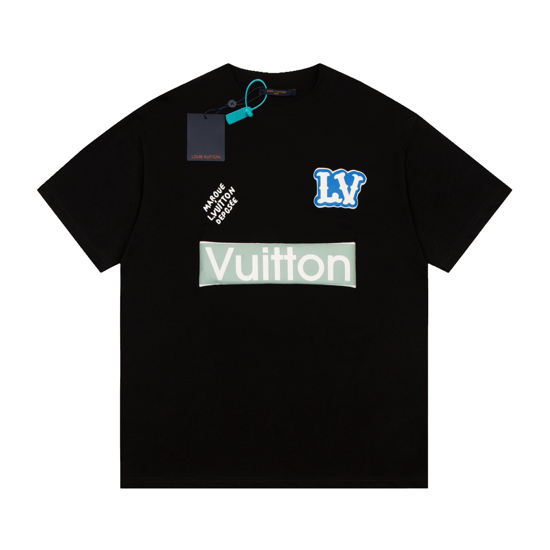 LV Louis Vuitton Letter Short Sleeve T-shirt
