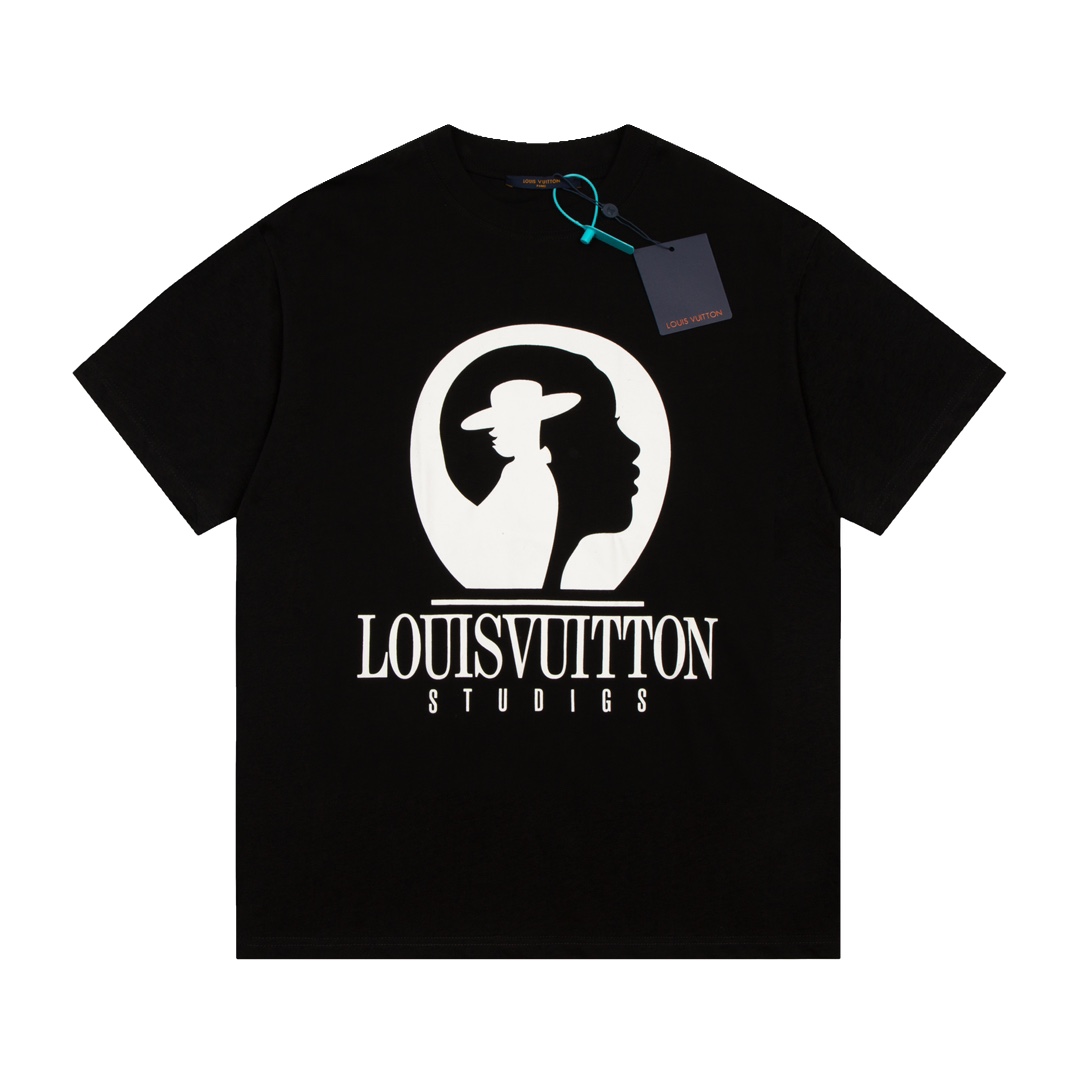 LV Louis Vuitton Portrait Logo Short Sleeve T-shirt