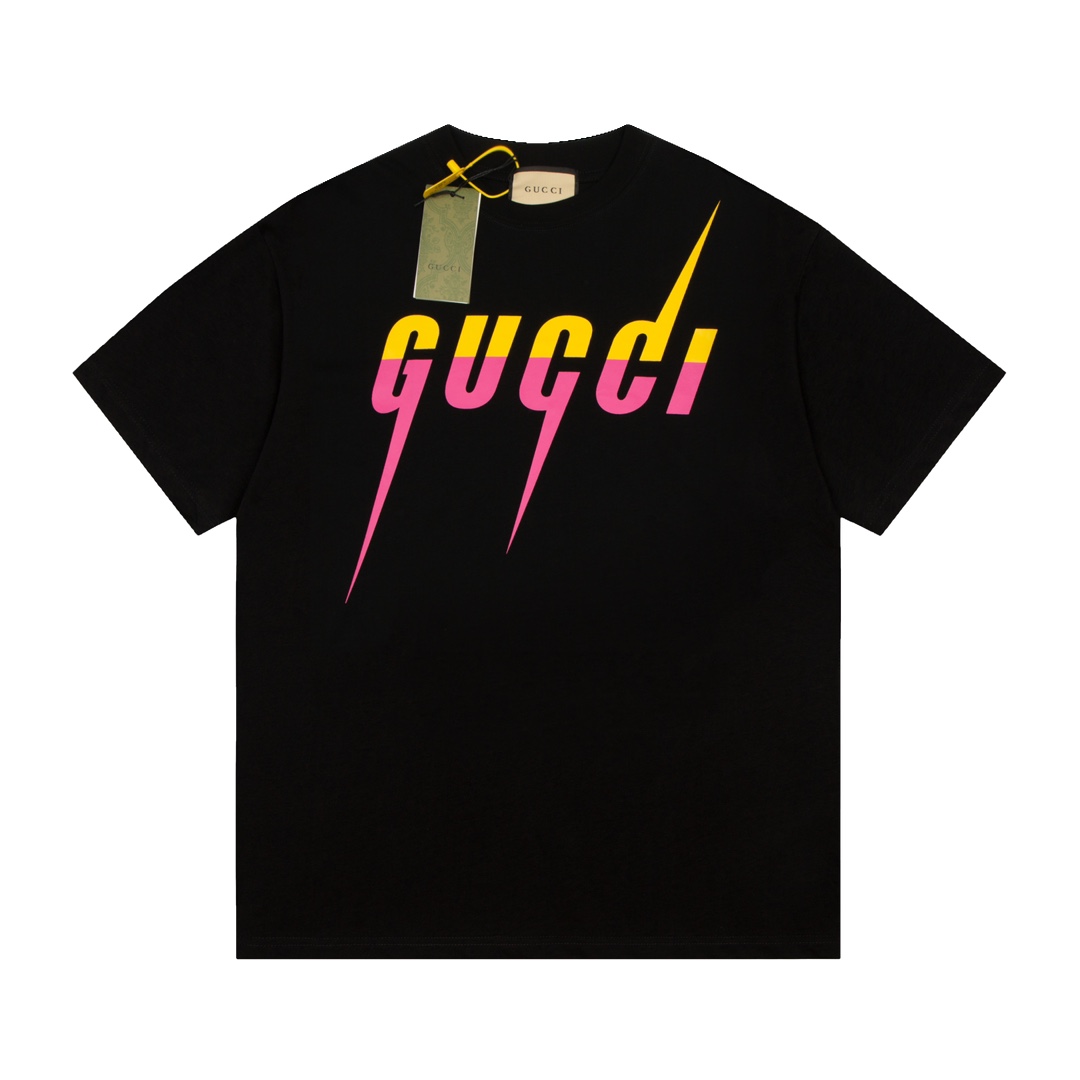 Gucci Lightning Letter Short Sleeve T-shirt