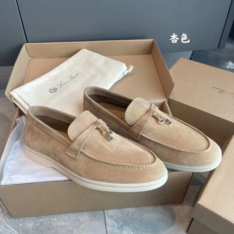 LORO PIANA calfskin deep mouth shoes