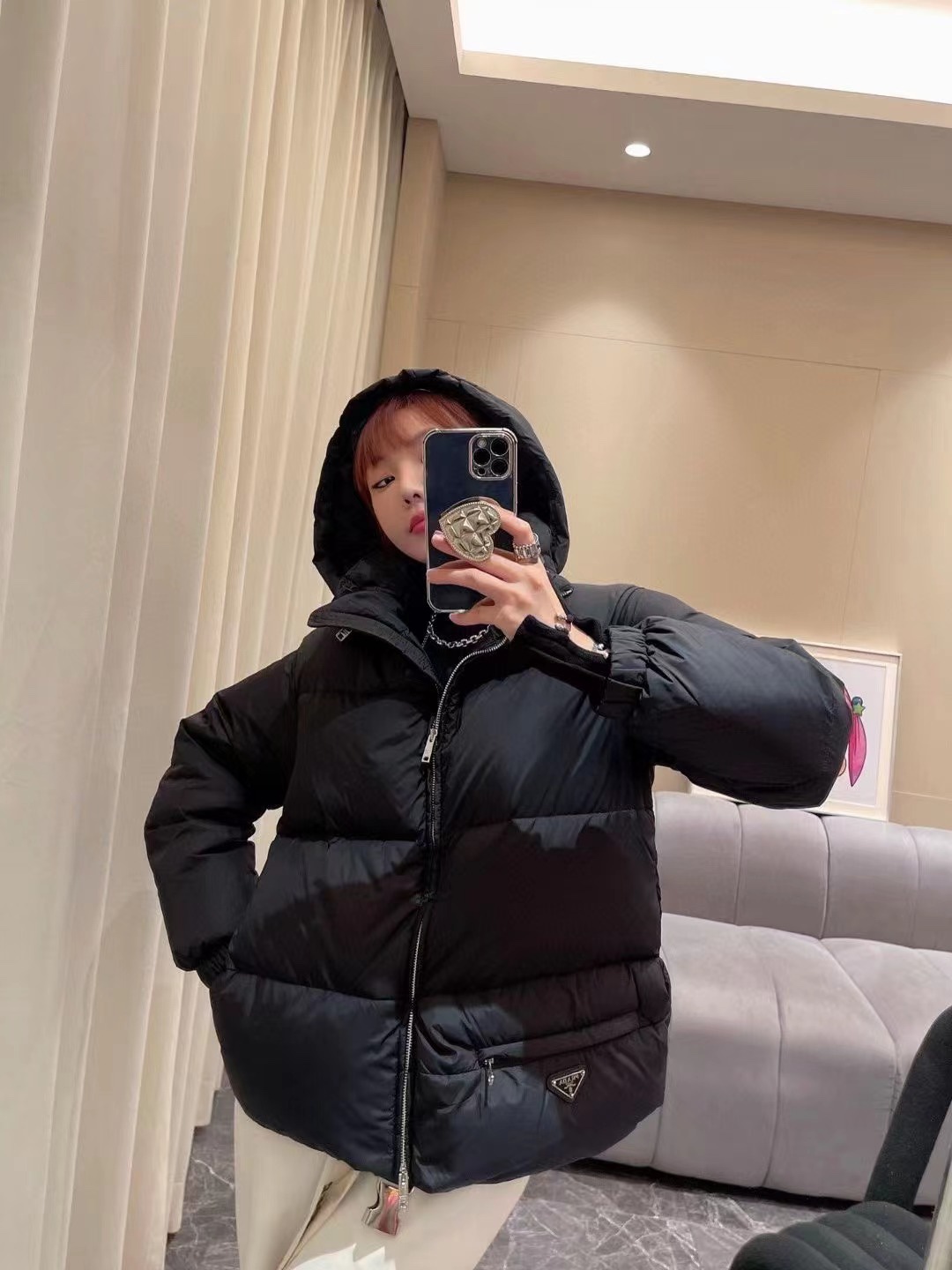 Prada Hooded Cotton Jacket