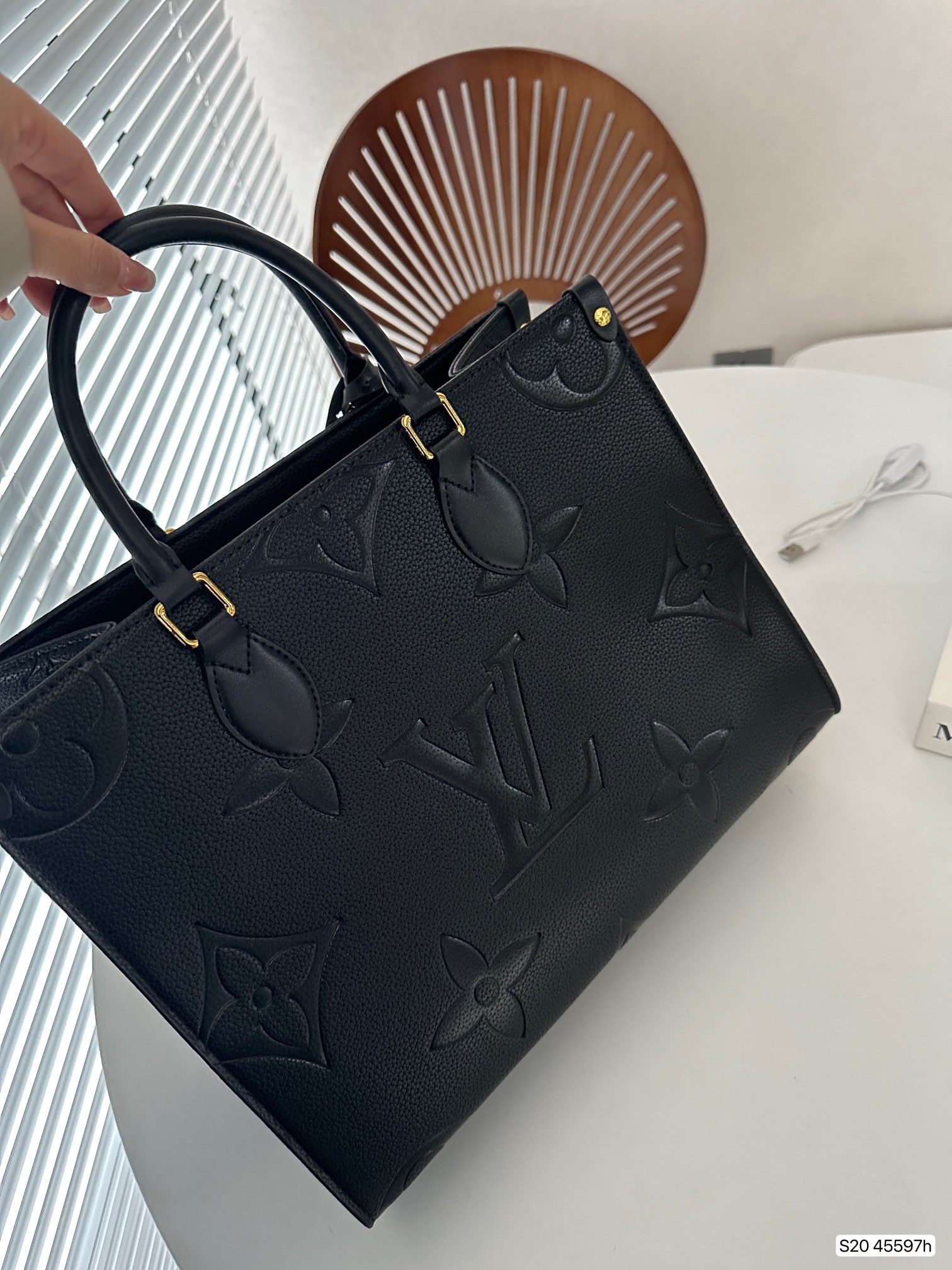 L*U Embossed Tote Bag