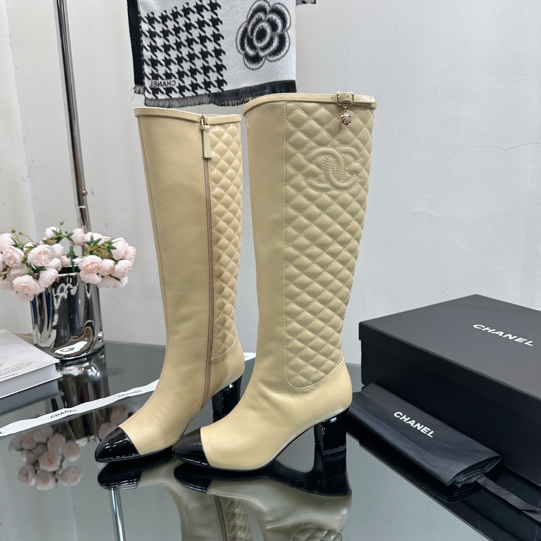 C*L Diamond Block Heel Boots