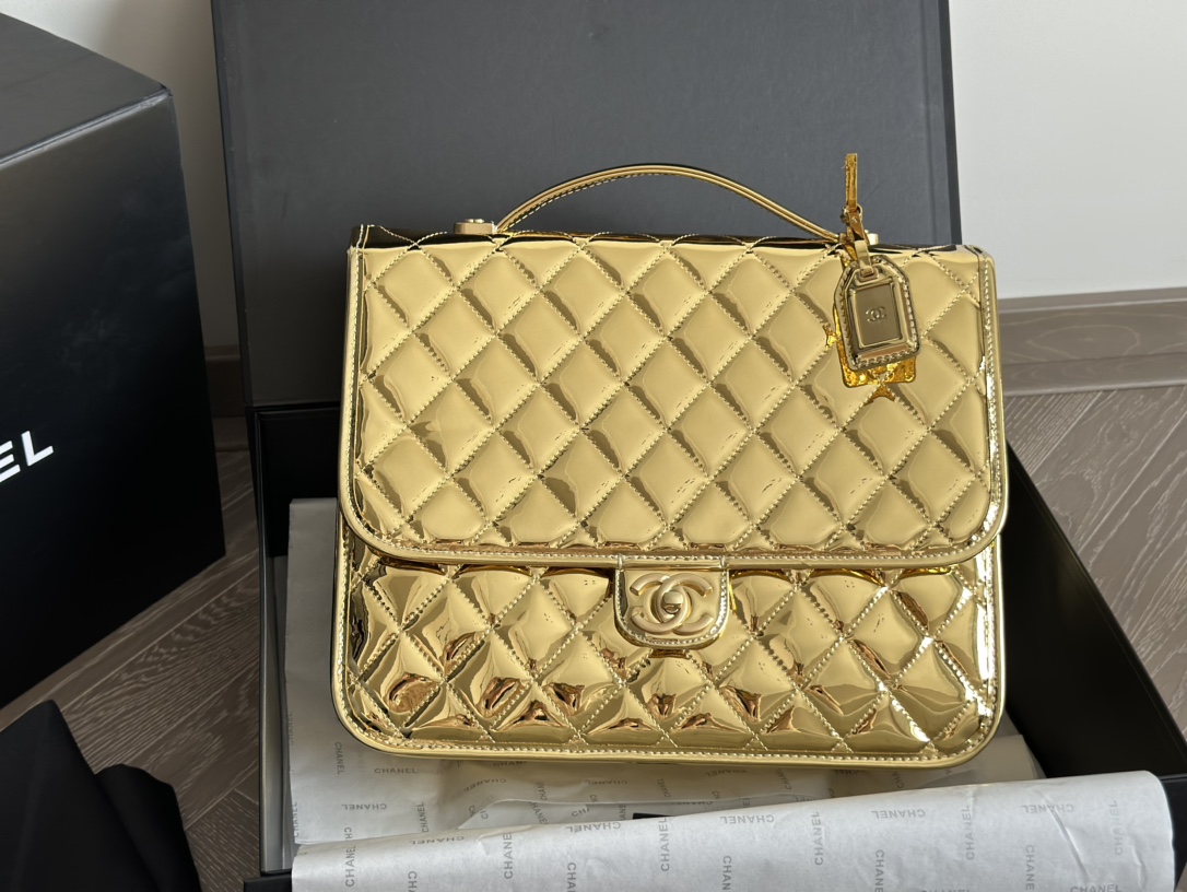 C Style Patent Leather Backpack