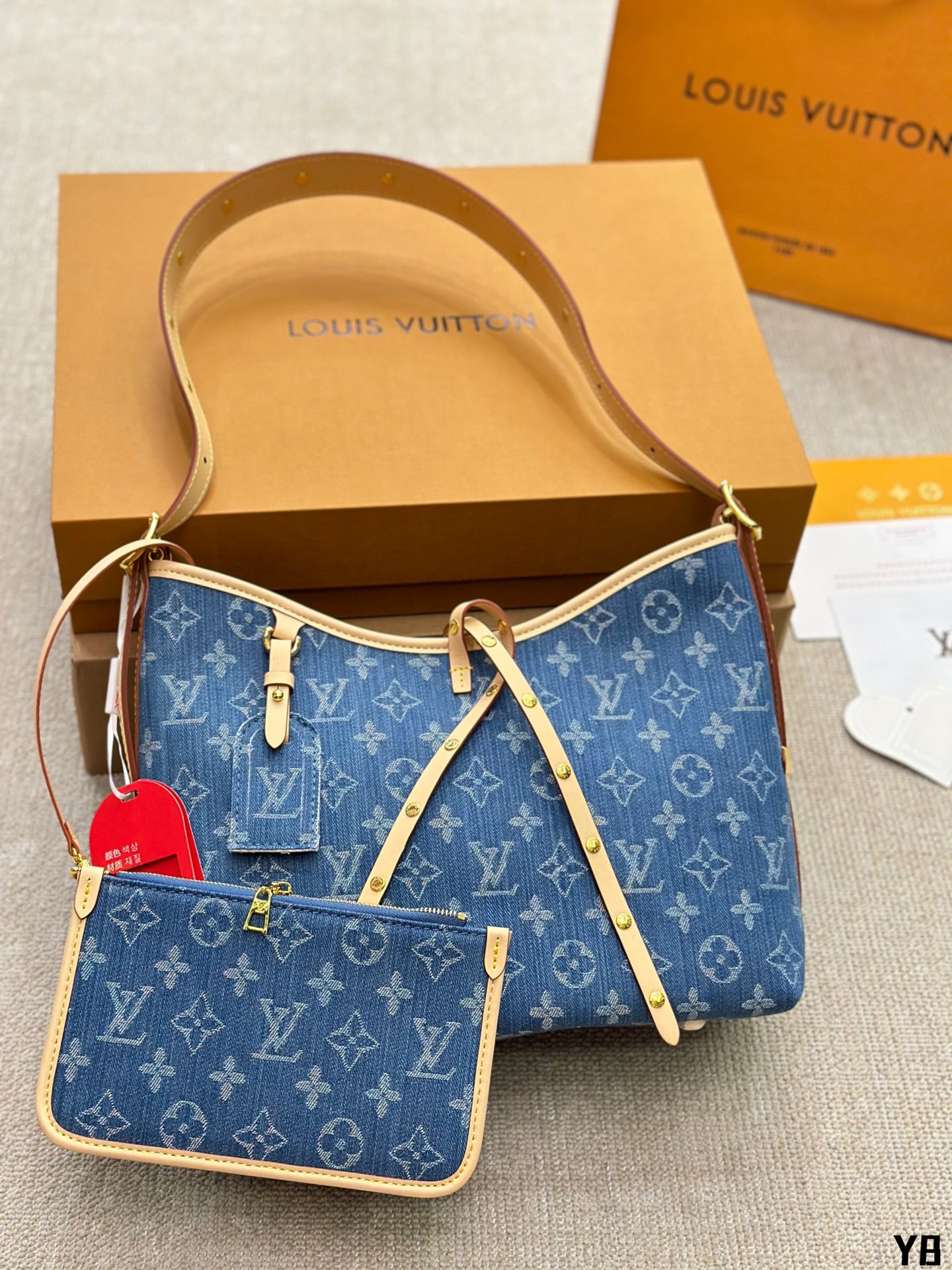 L Style Denim Carryall Bag