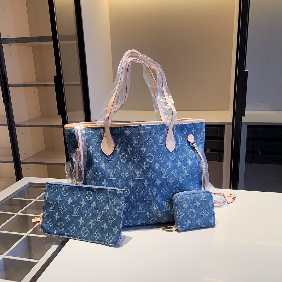 L Style Denim Neverfull Bag