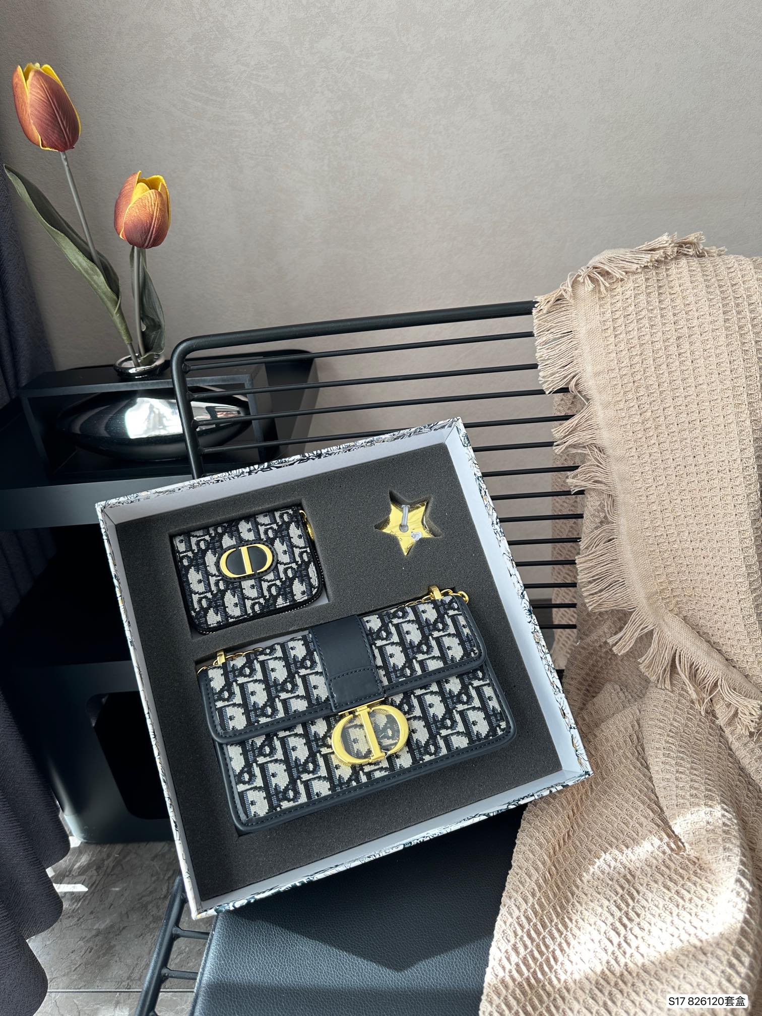 D Style Montaigne Bag➕Wallet➕Star Pendant Set 21cm