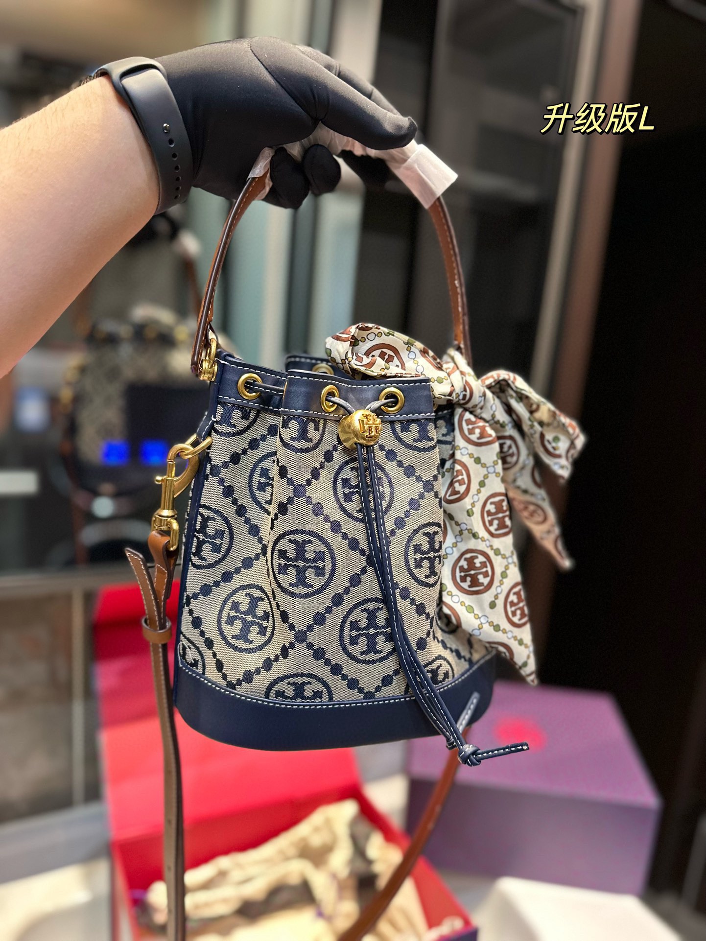 T Style T Monogram Bucket Bag
