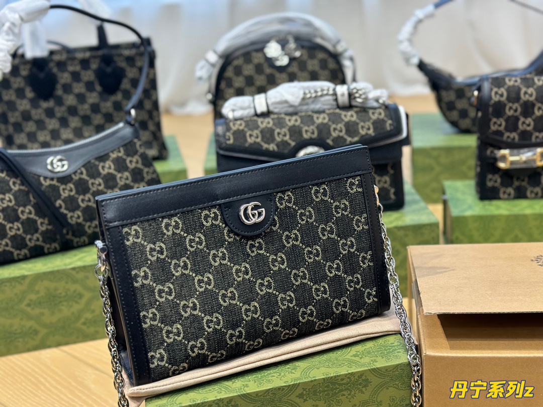 G Style Denim Chain Bag