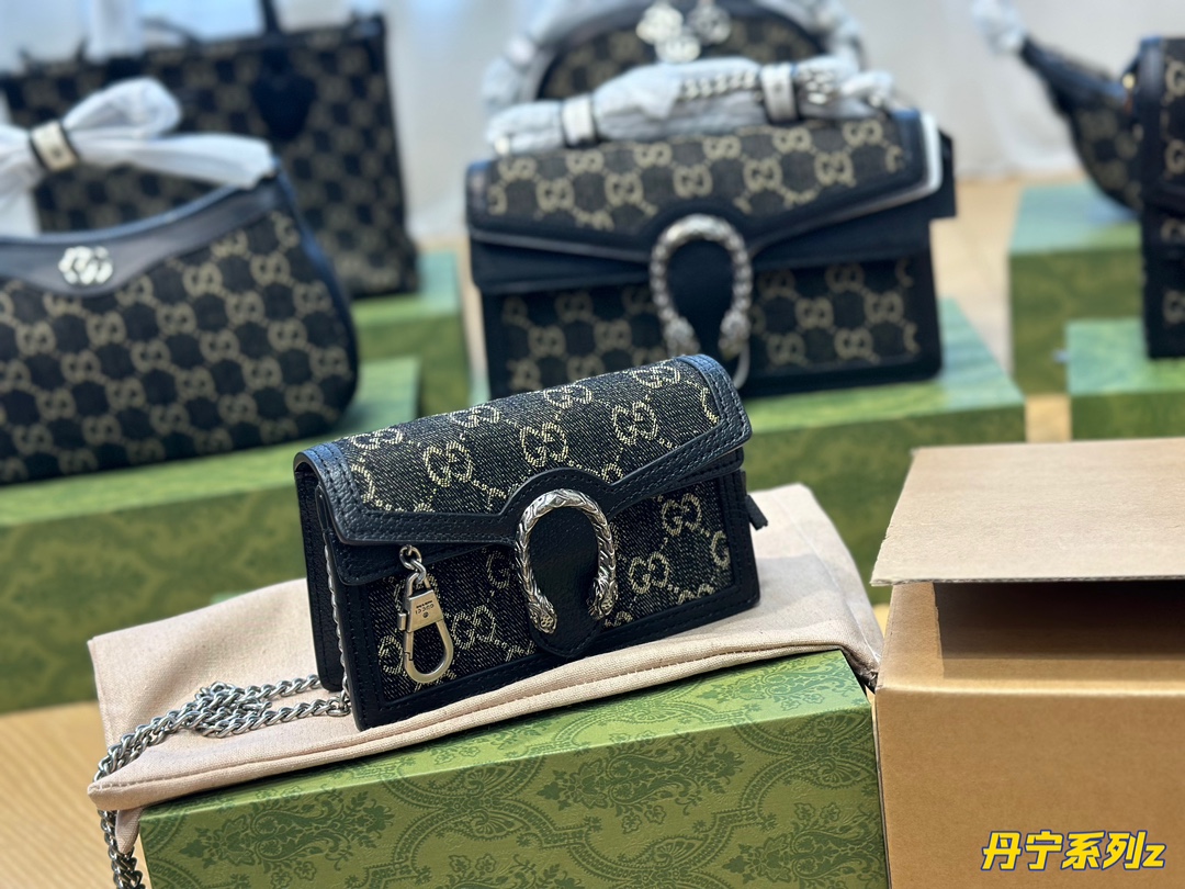 G Style Denim Dionysus Chain Bag