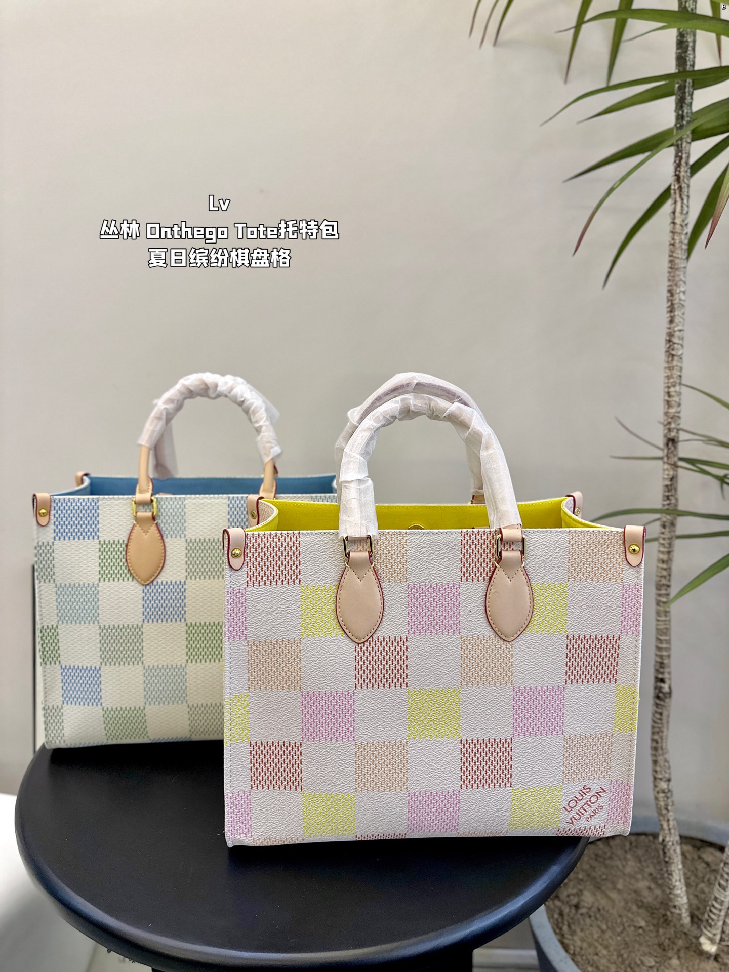 L Style OnTheGo Checkerboard Tote Bag