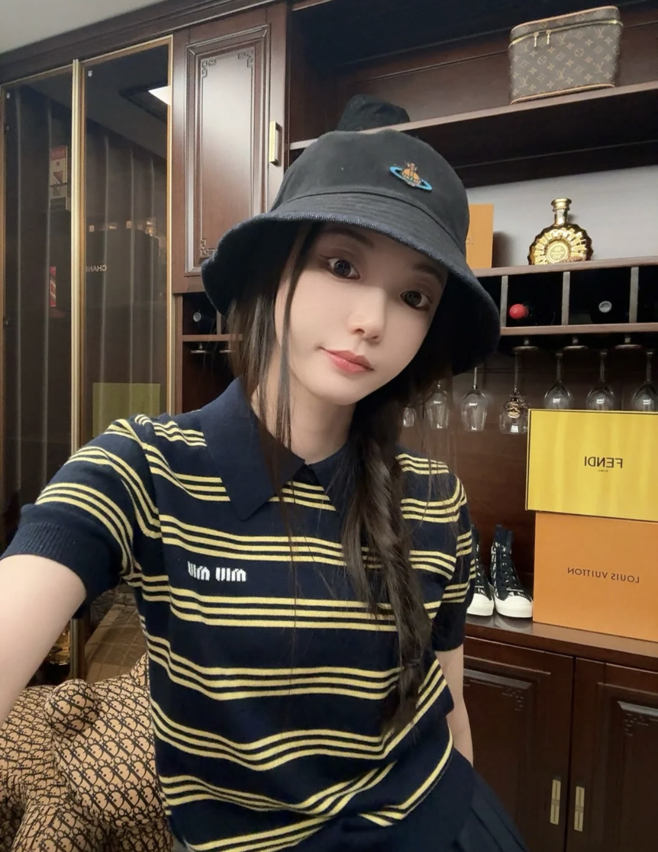 M style Square neck knit short sleeves
