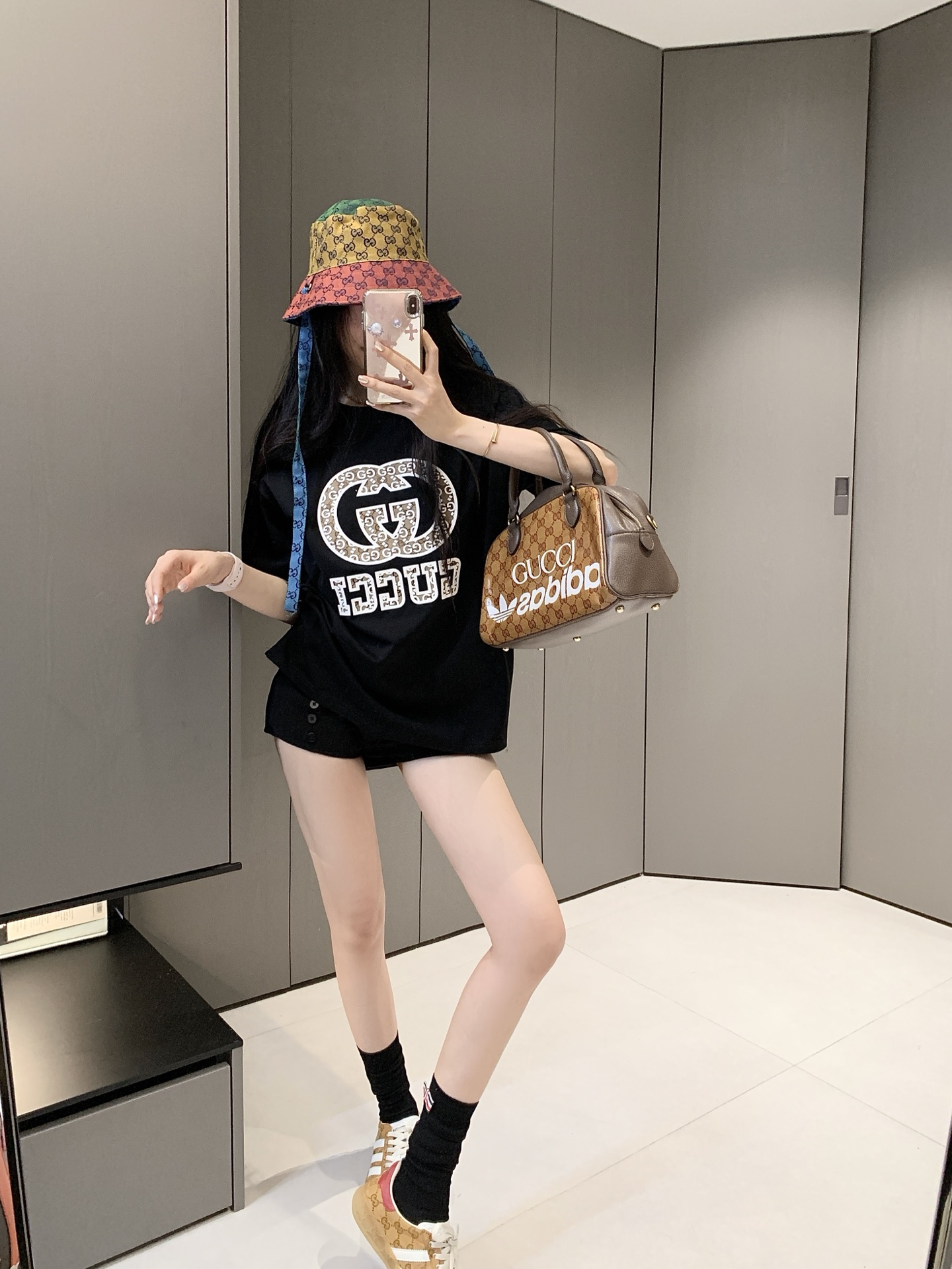 G style Printed rhinestone short-sleeved shirt series