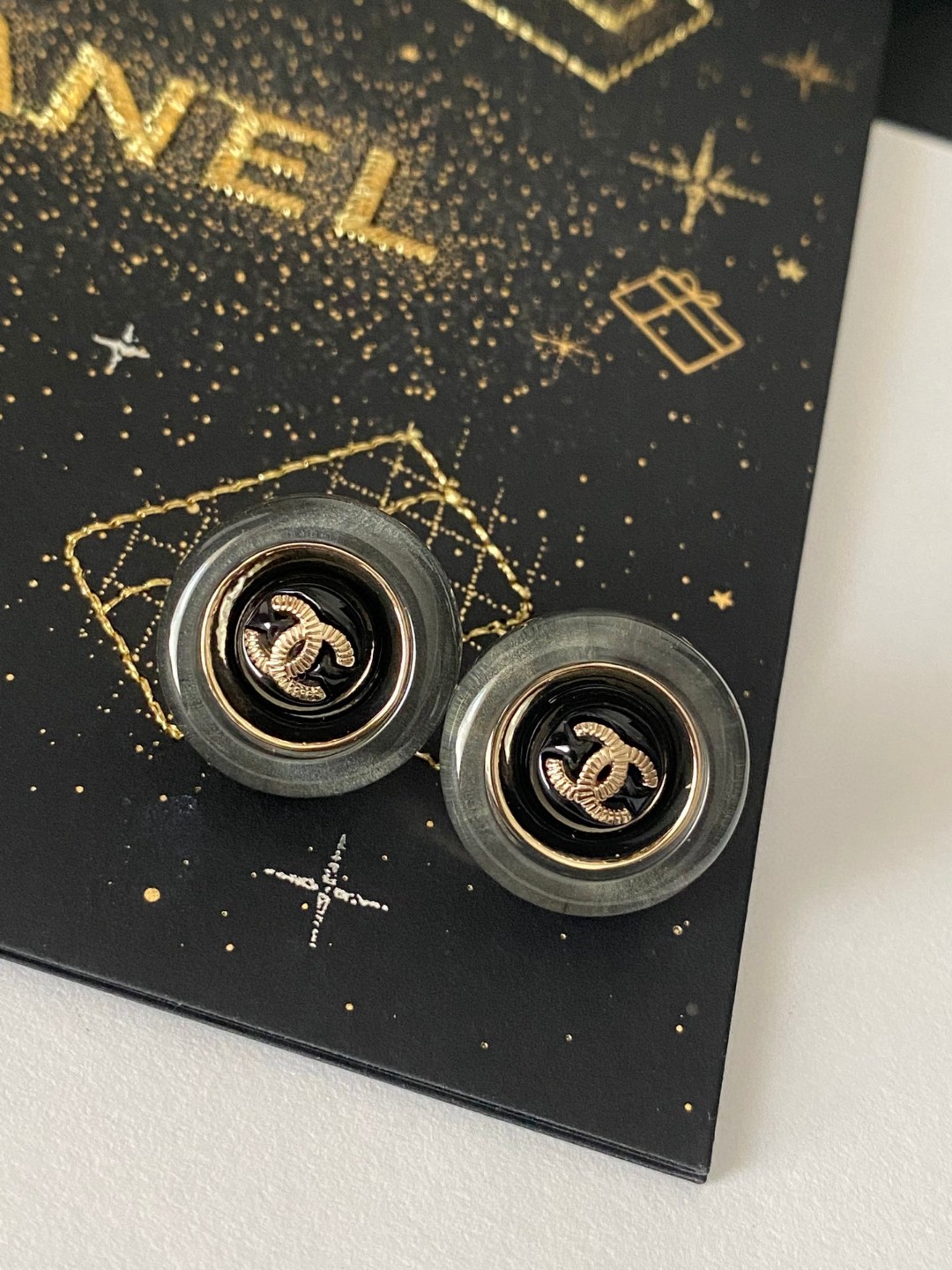 C style Double C letter earrings