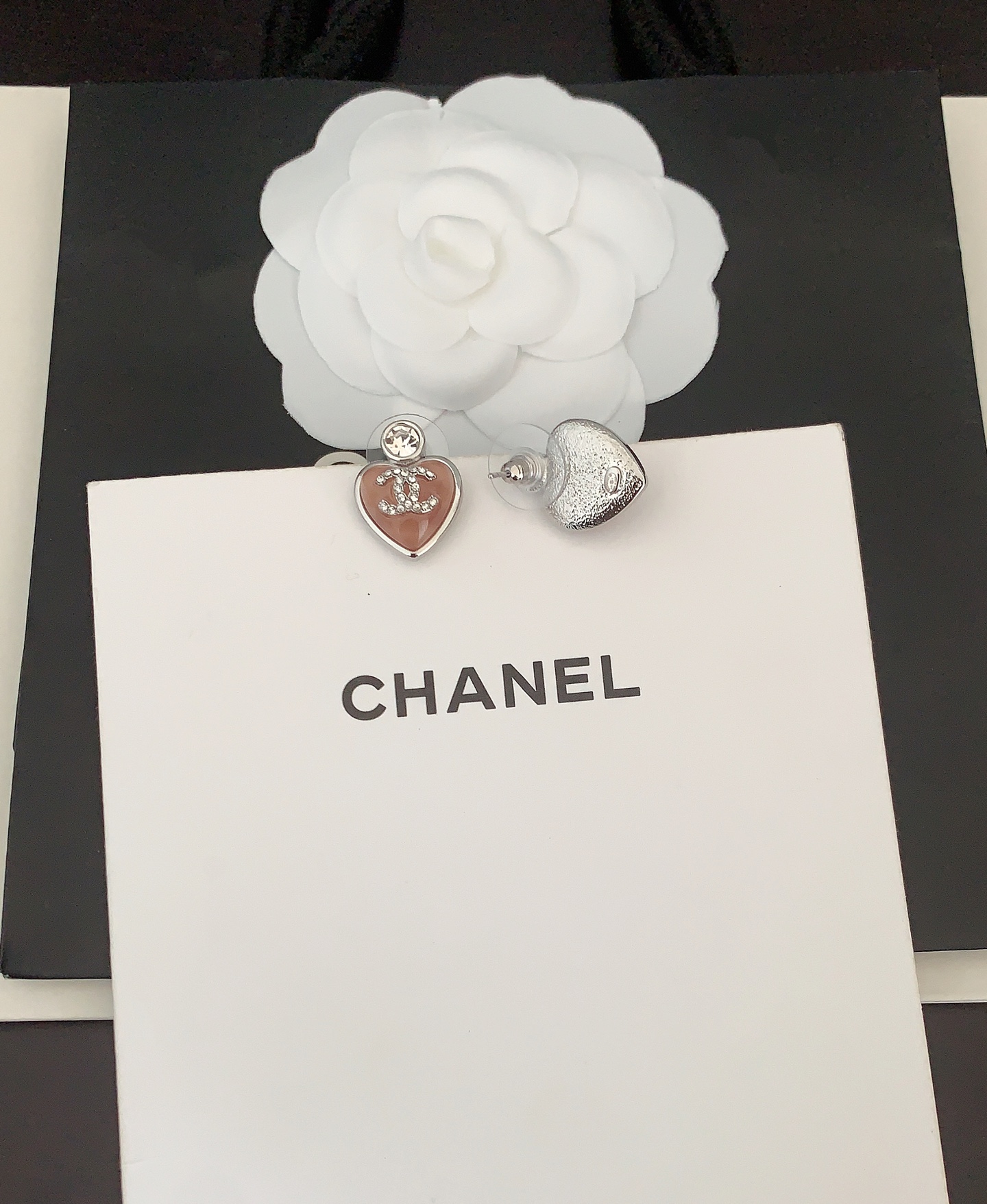 C style Pink Heart Earrings