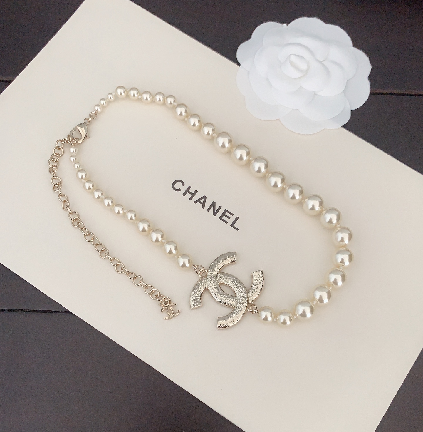 C style Light gold pearl necklace
